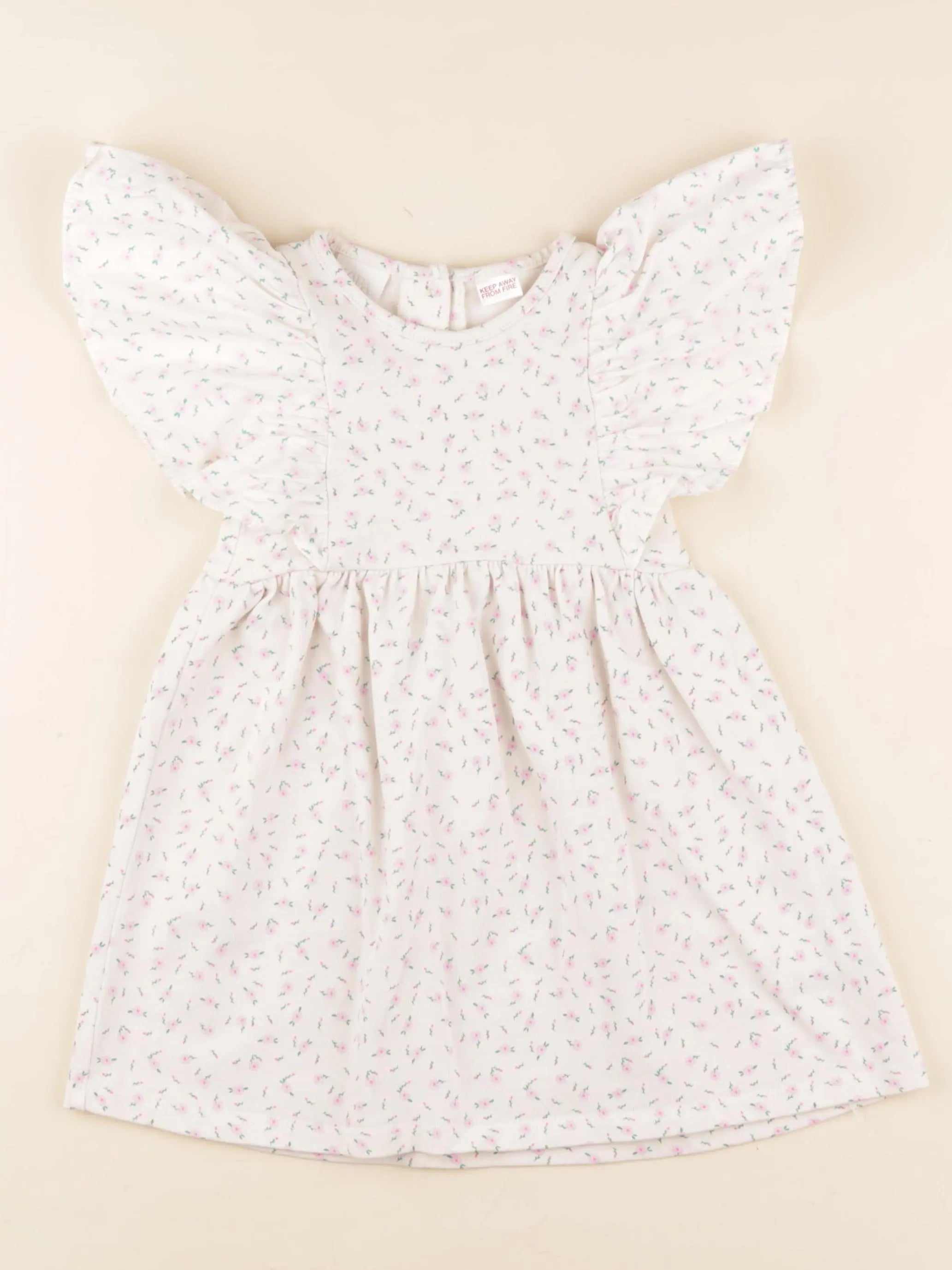Zara - robe blanc, rose - 3 ans