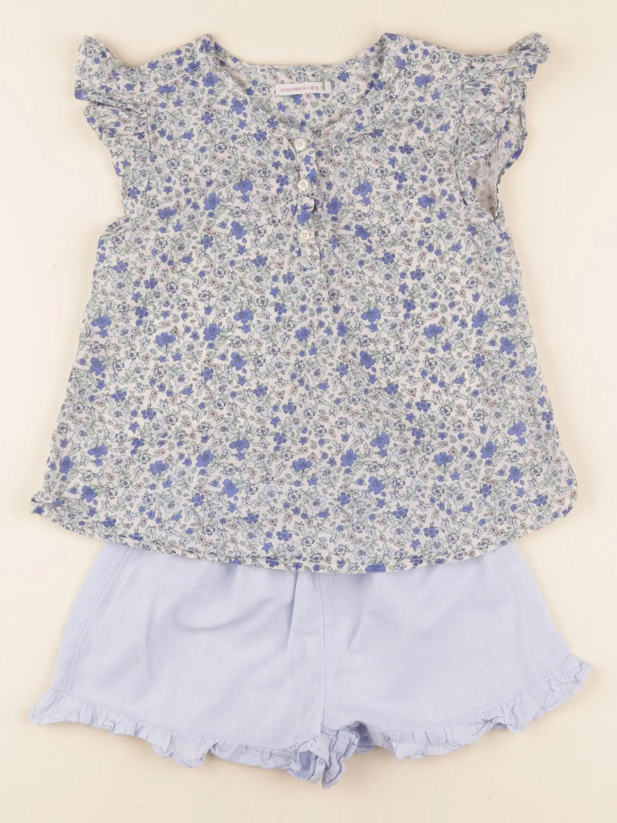 Monoprix - pyjama coton bleu - 5 ans