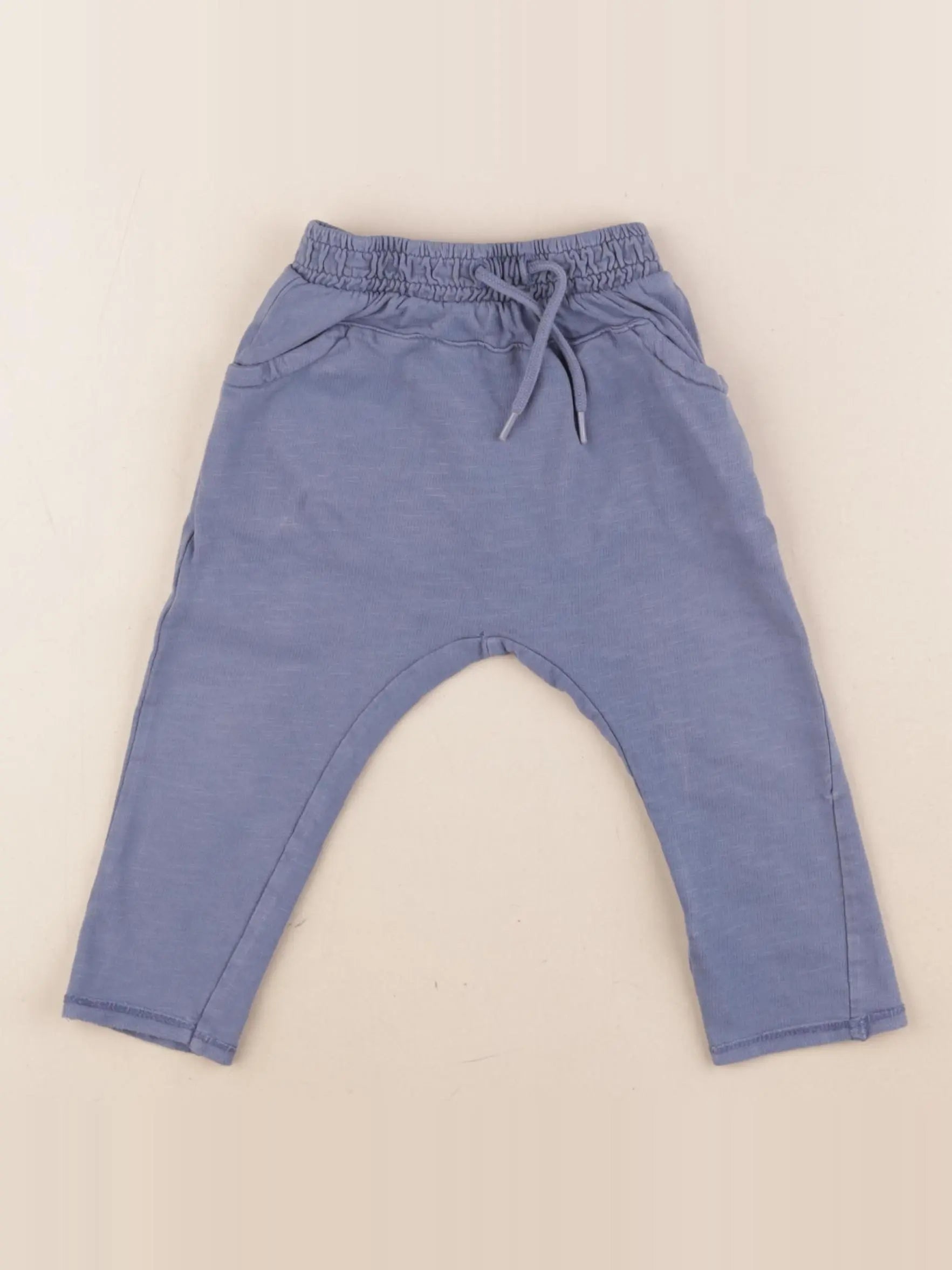Vertbaudet - pantalon bleu - 12 mois