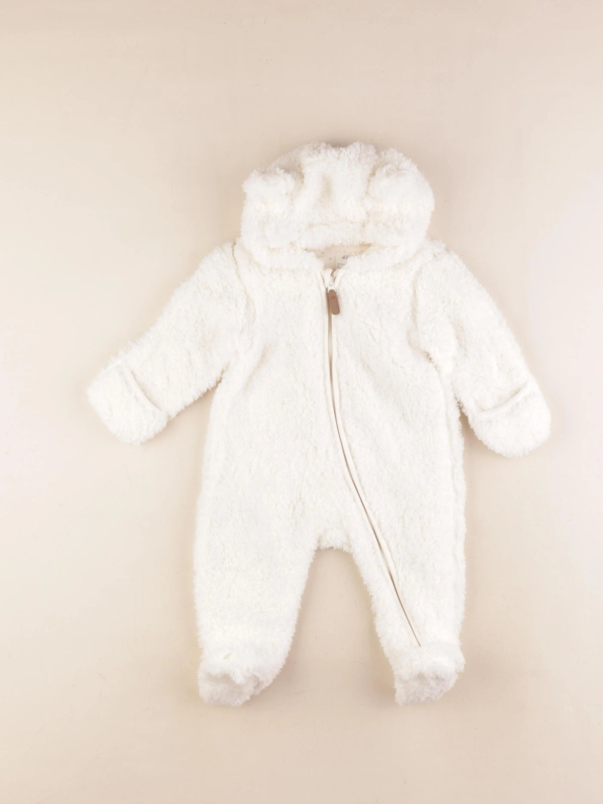 H&M - combi-pilote blanc - 2/4 mois