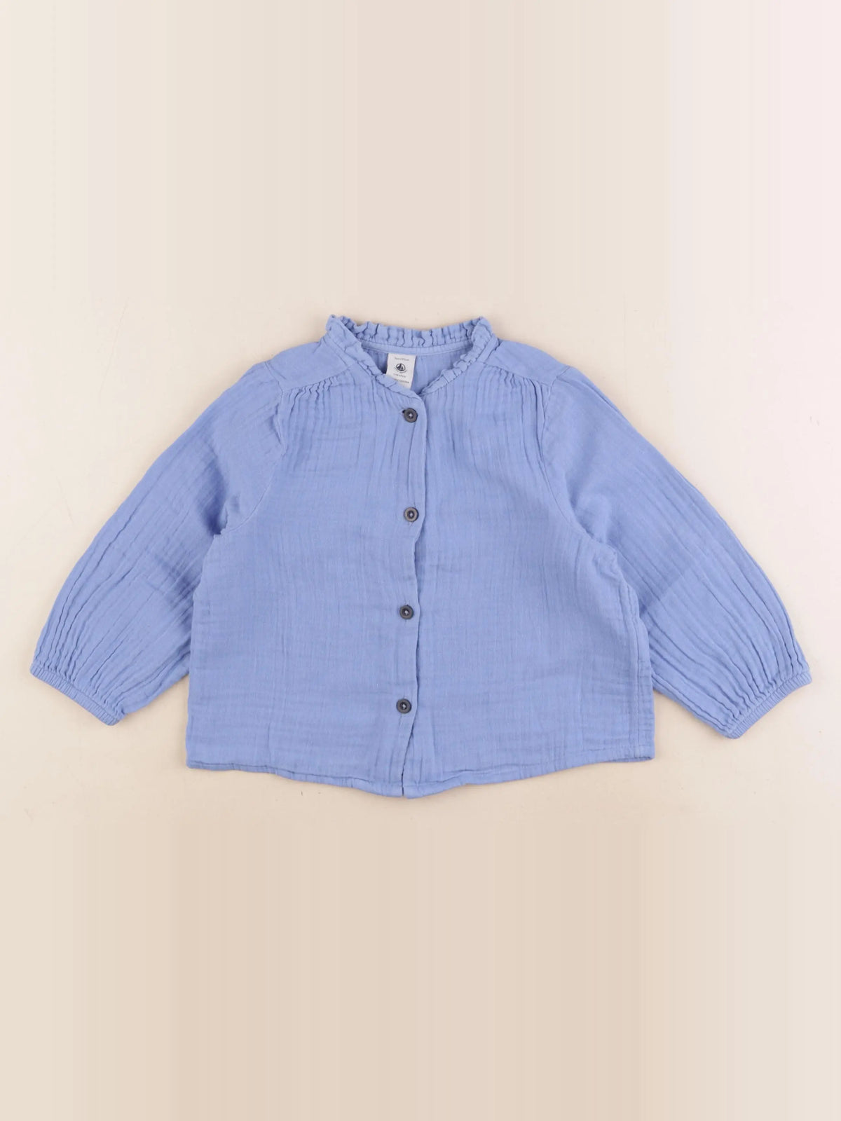Petit Bateau - blouse bleu - 3 ans