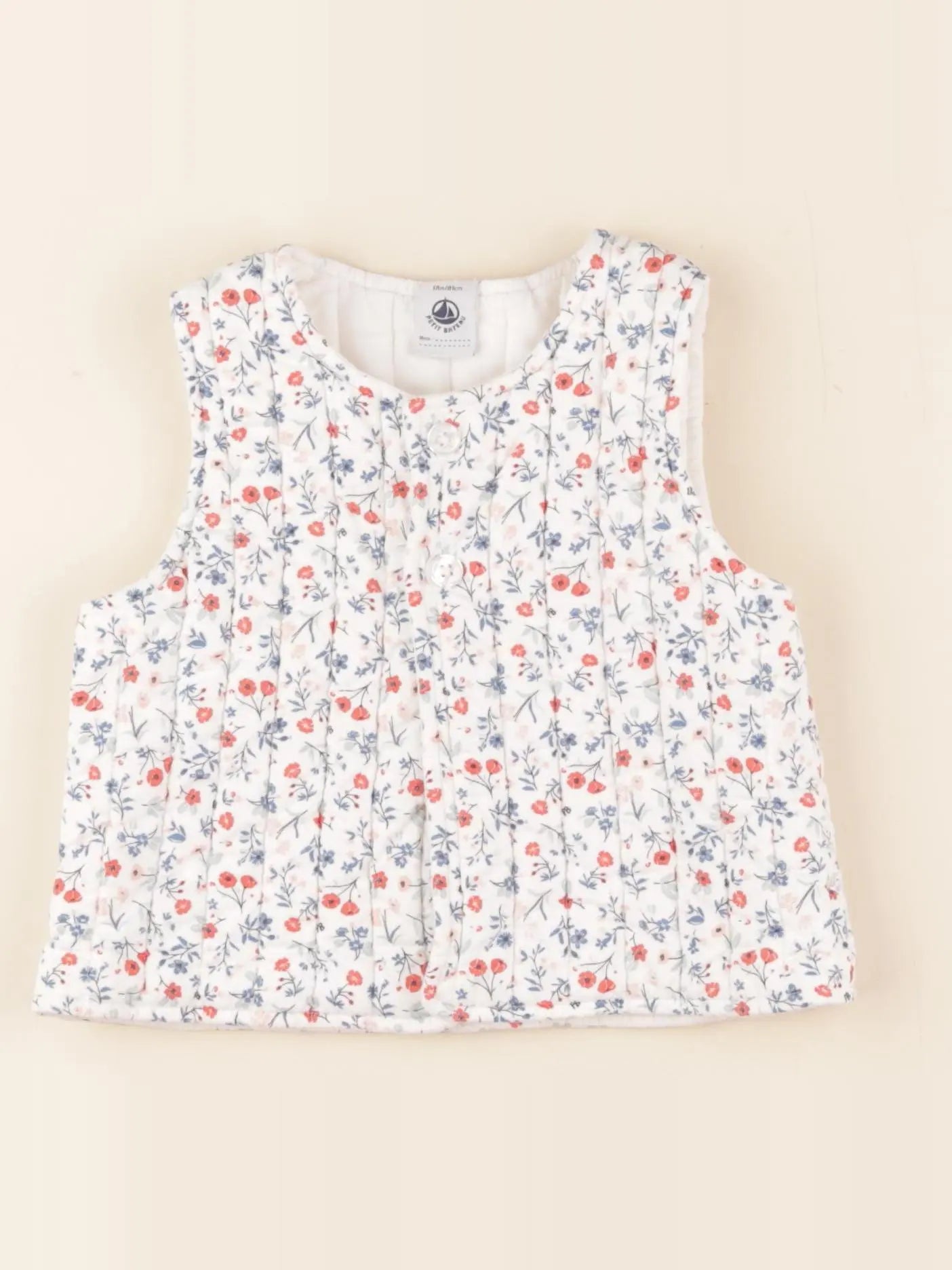 Petit Bateau - gilet blanc - 18 mois