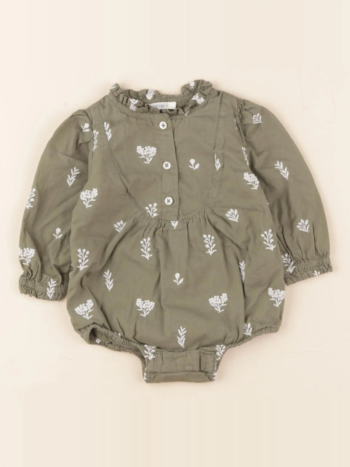 Boutchou - combinaison vert - 3 mois