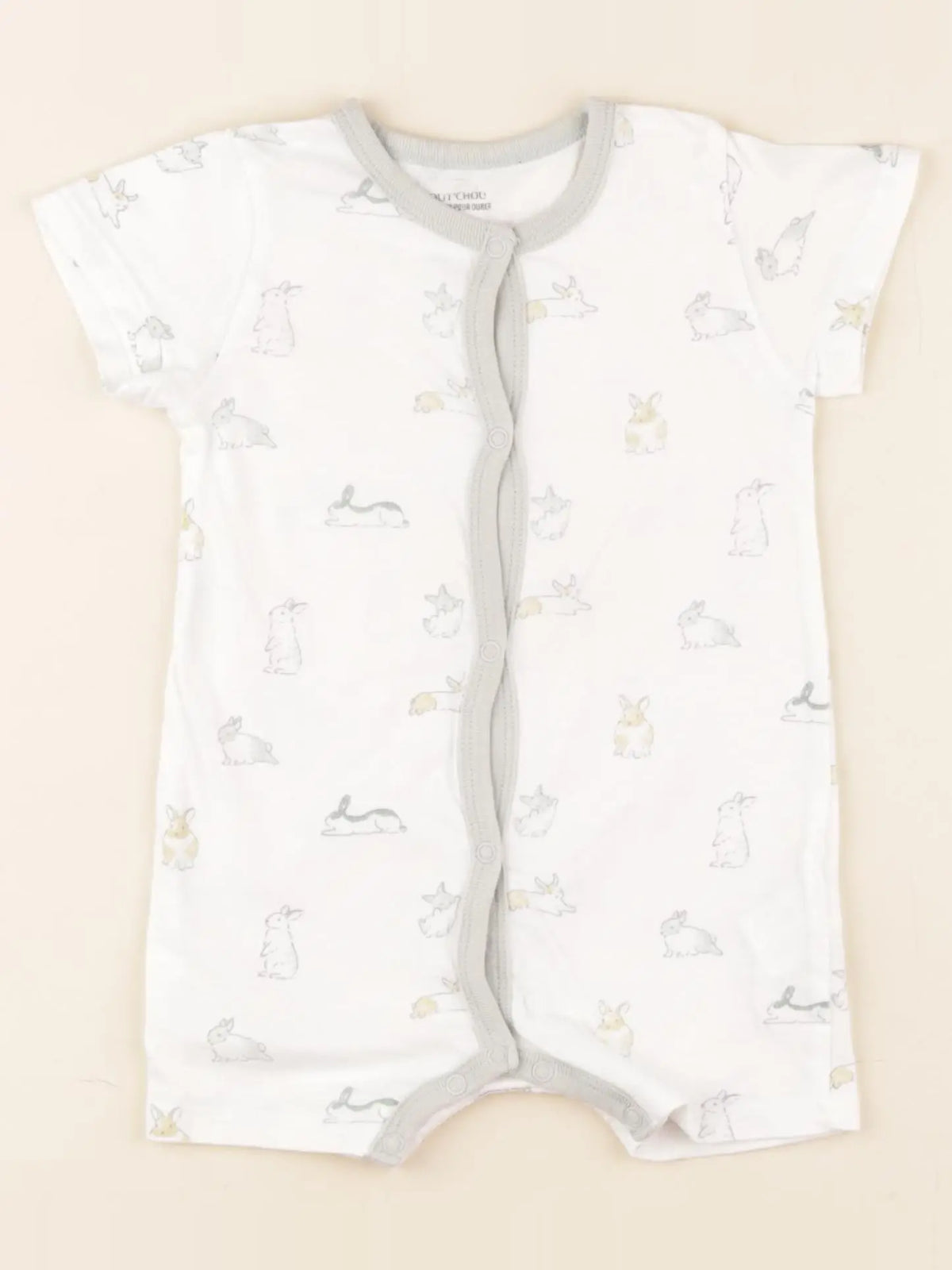 Boutchou - pyjama coton blanc - 6 mois