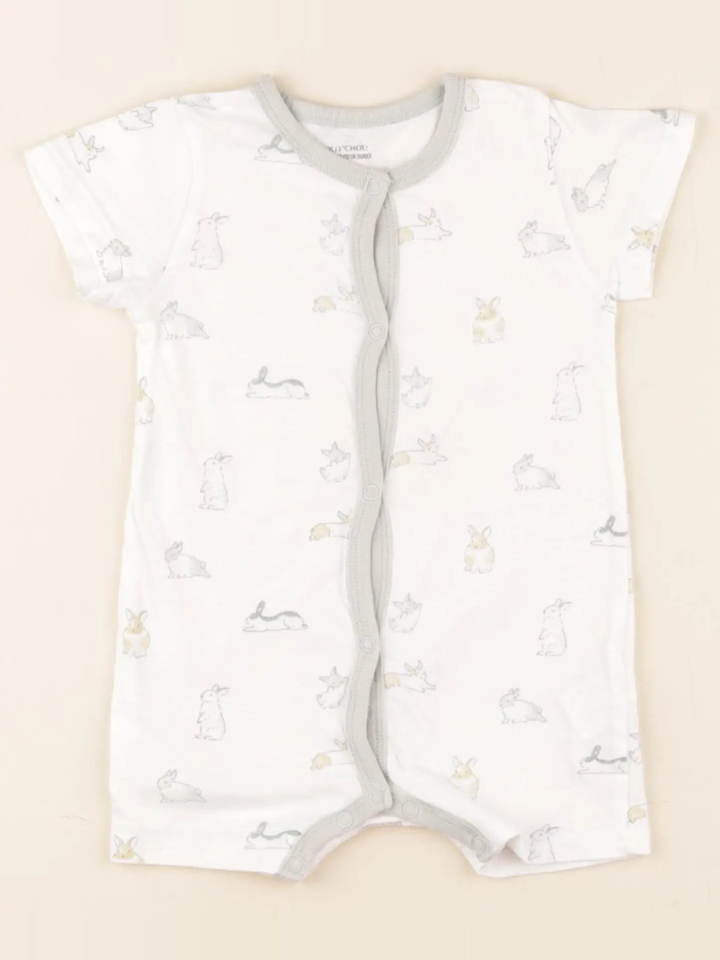 Boutchou - pyjama coton blanc - 6 mois