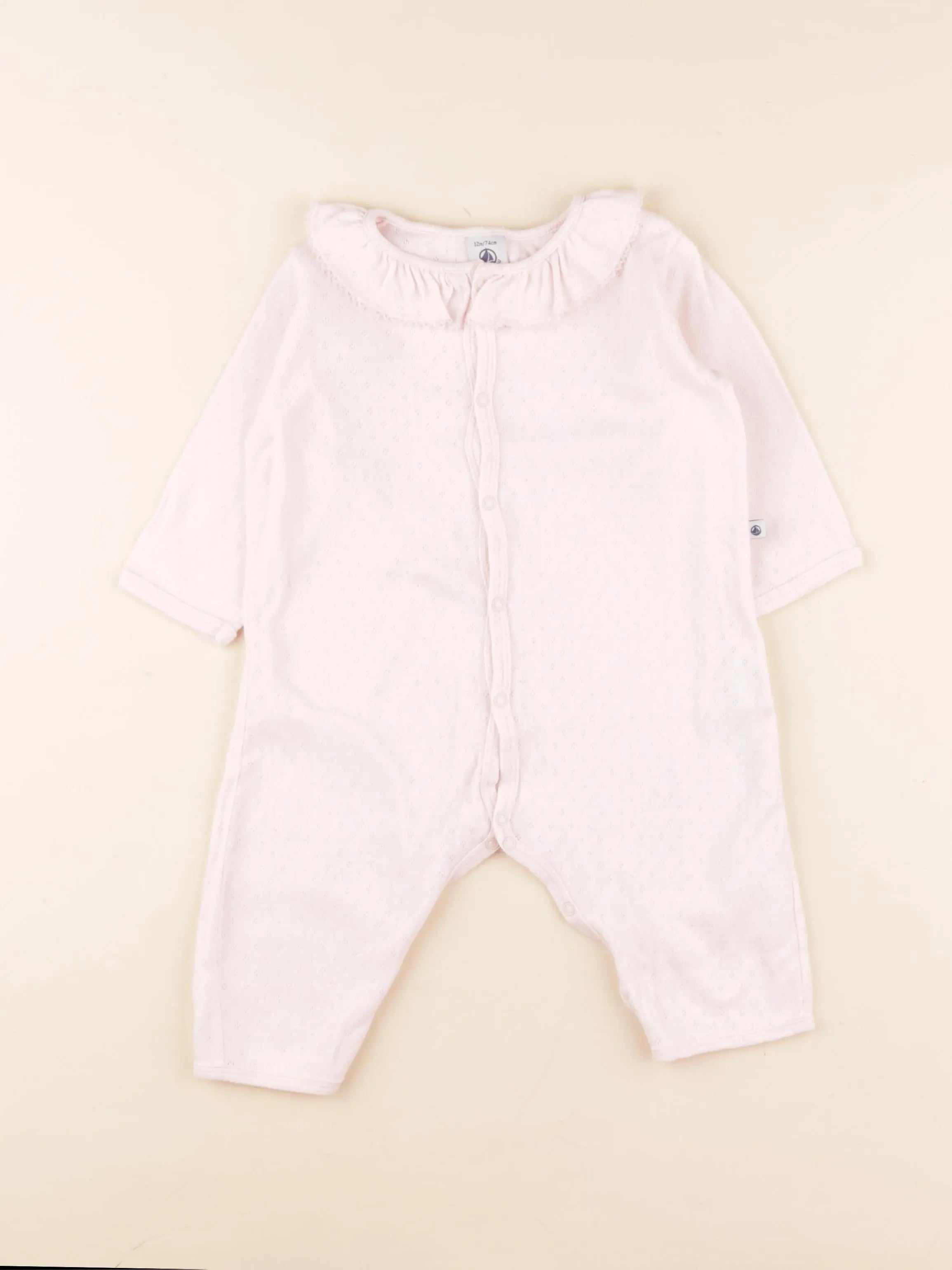 Petit Bateau - pyjama coton rose - 12 mois