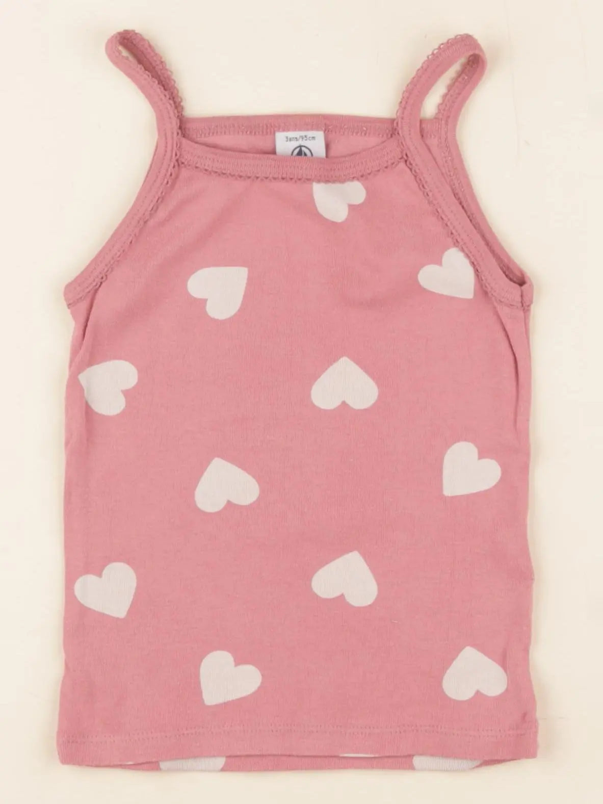 Petit Bateau - maillot de corps rose, beige - 3 ans