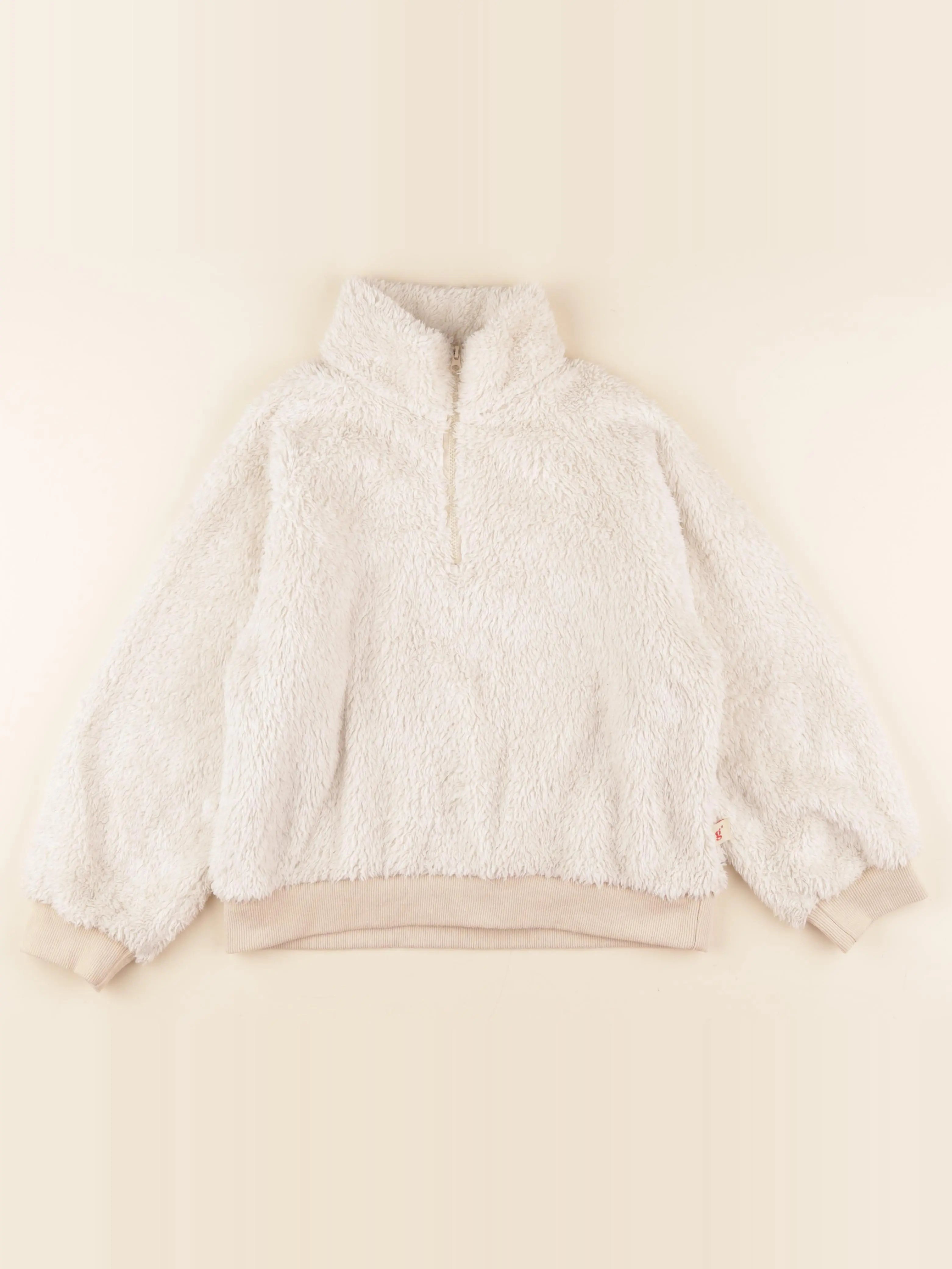 Gamin gamine - sweat beige - 6/7 ans
