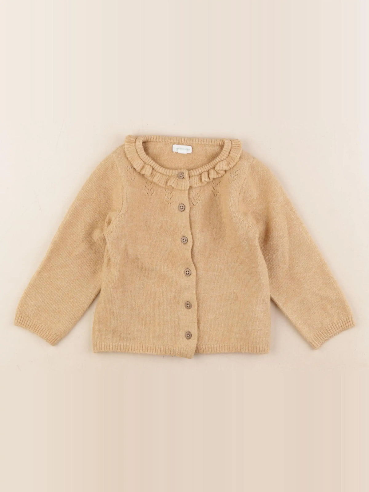 Vertbaudet - gilet beige - 24 mois