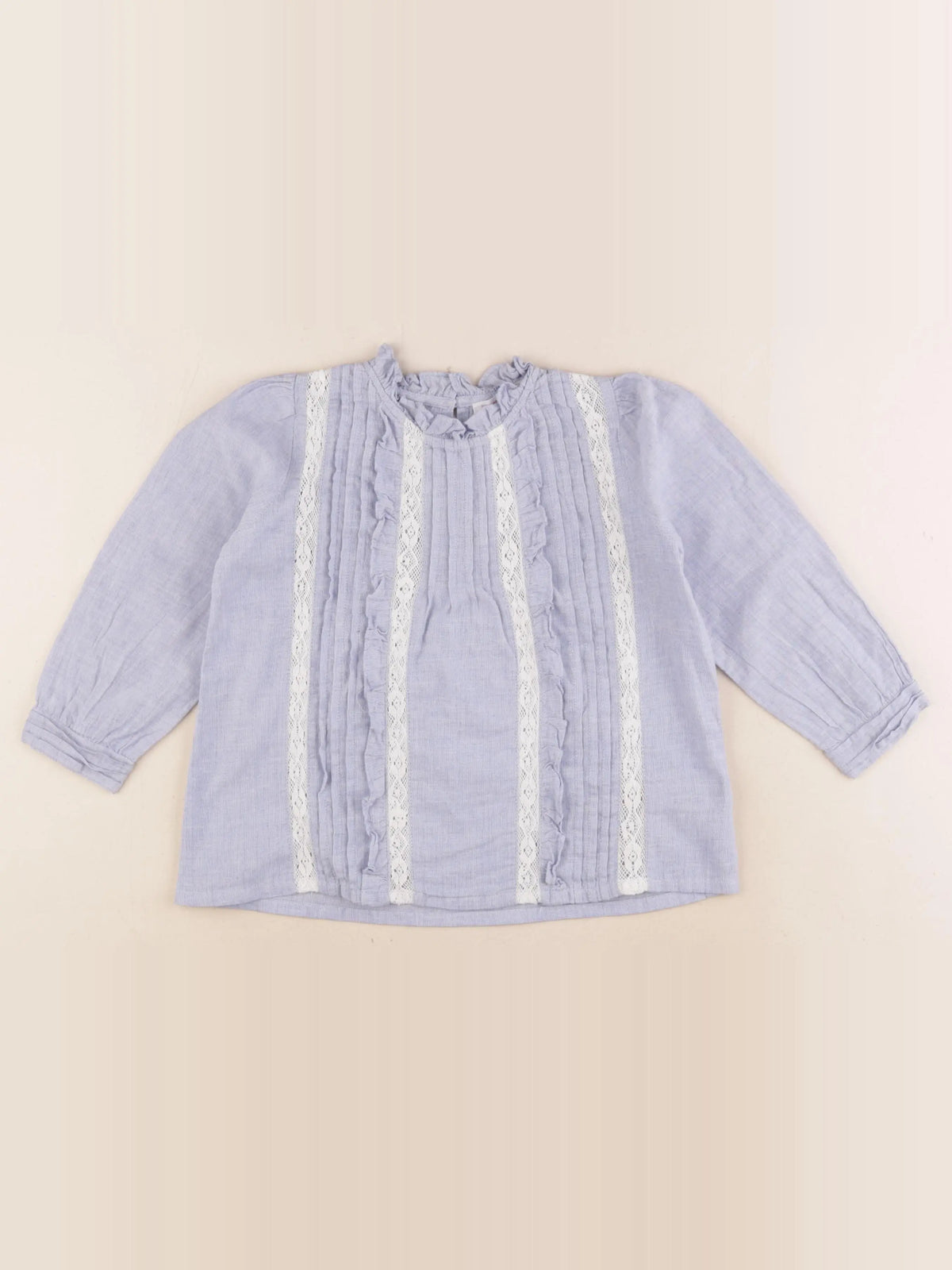 Monoprix - blouse bleu - 4 ans