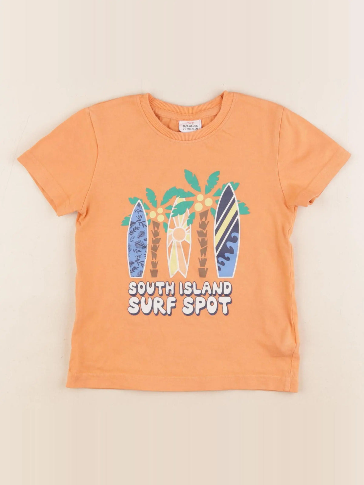 Tape à l'oeil - tee-shirt orange - 2/3 ans