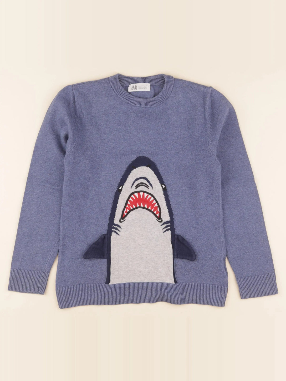 H&M - tee-shirt bleu - 6/8 ans
