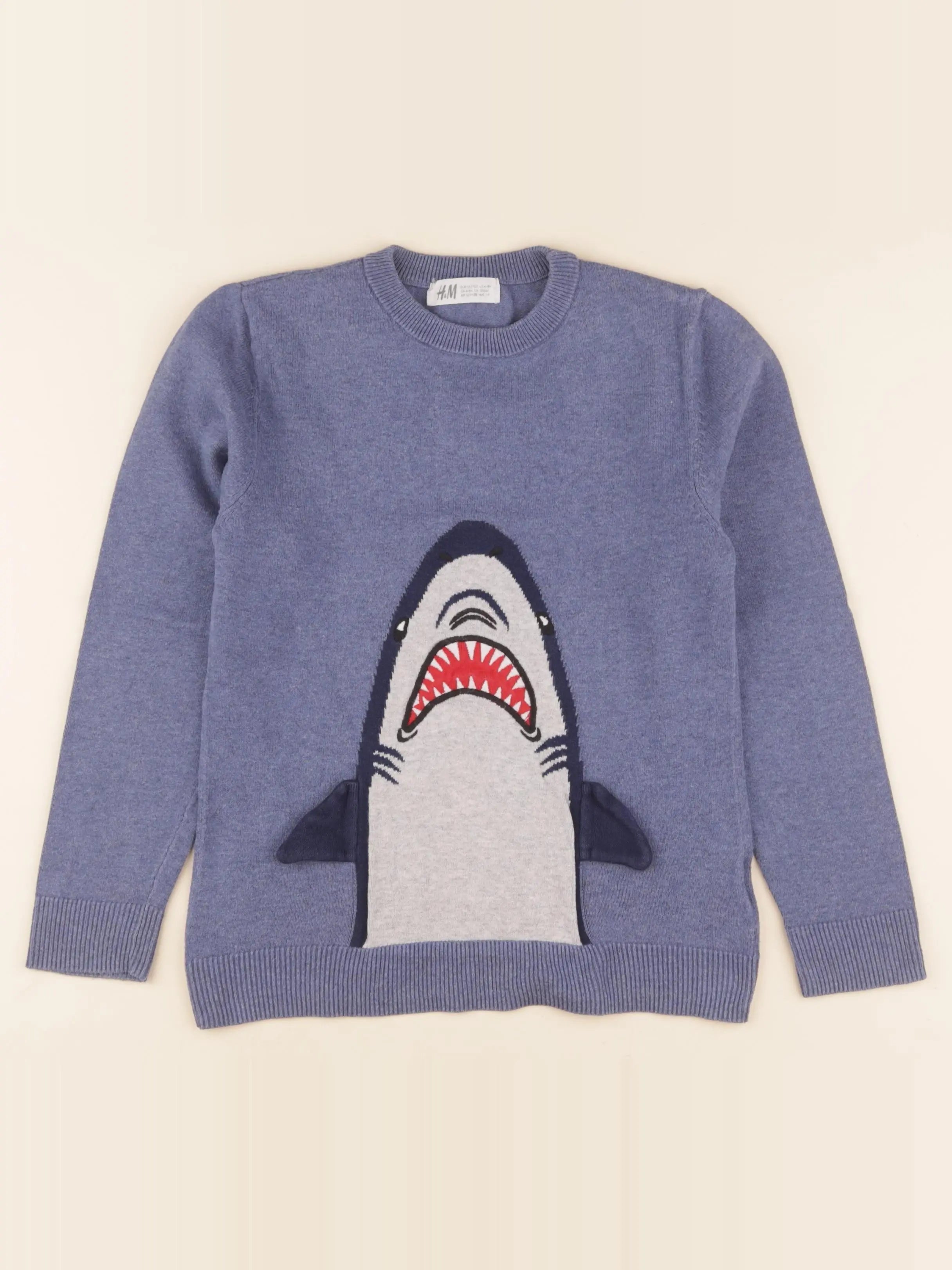 H&M - tee-shirt bleu - 6/8 ans