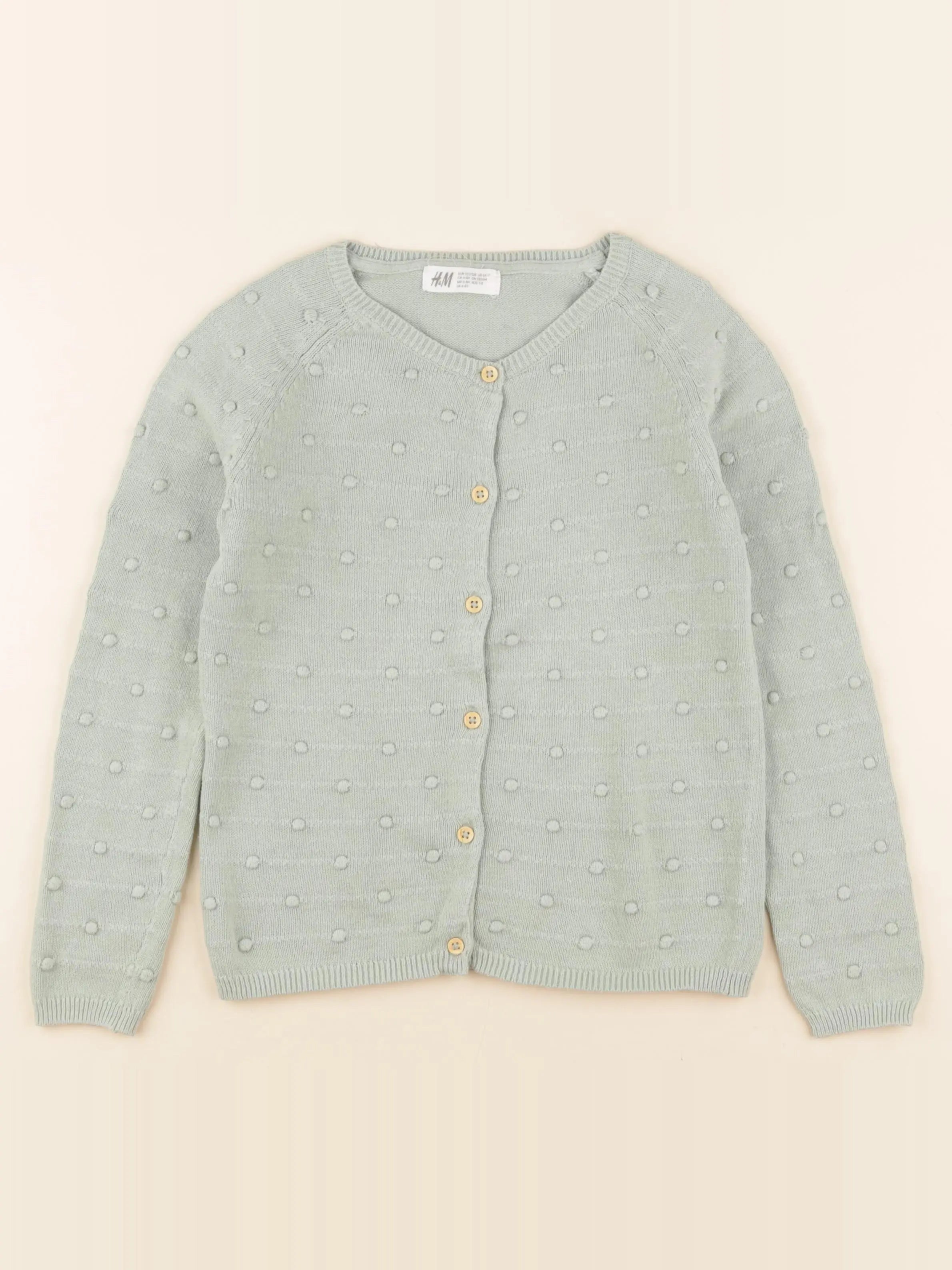 H&M - gilet vert - 6/7 ans