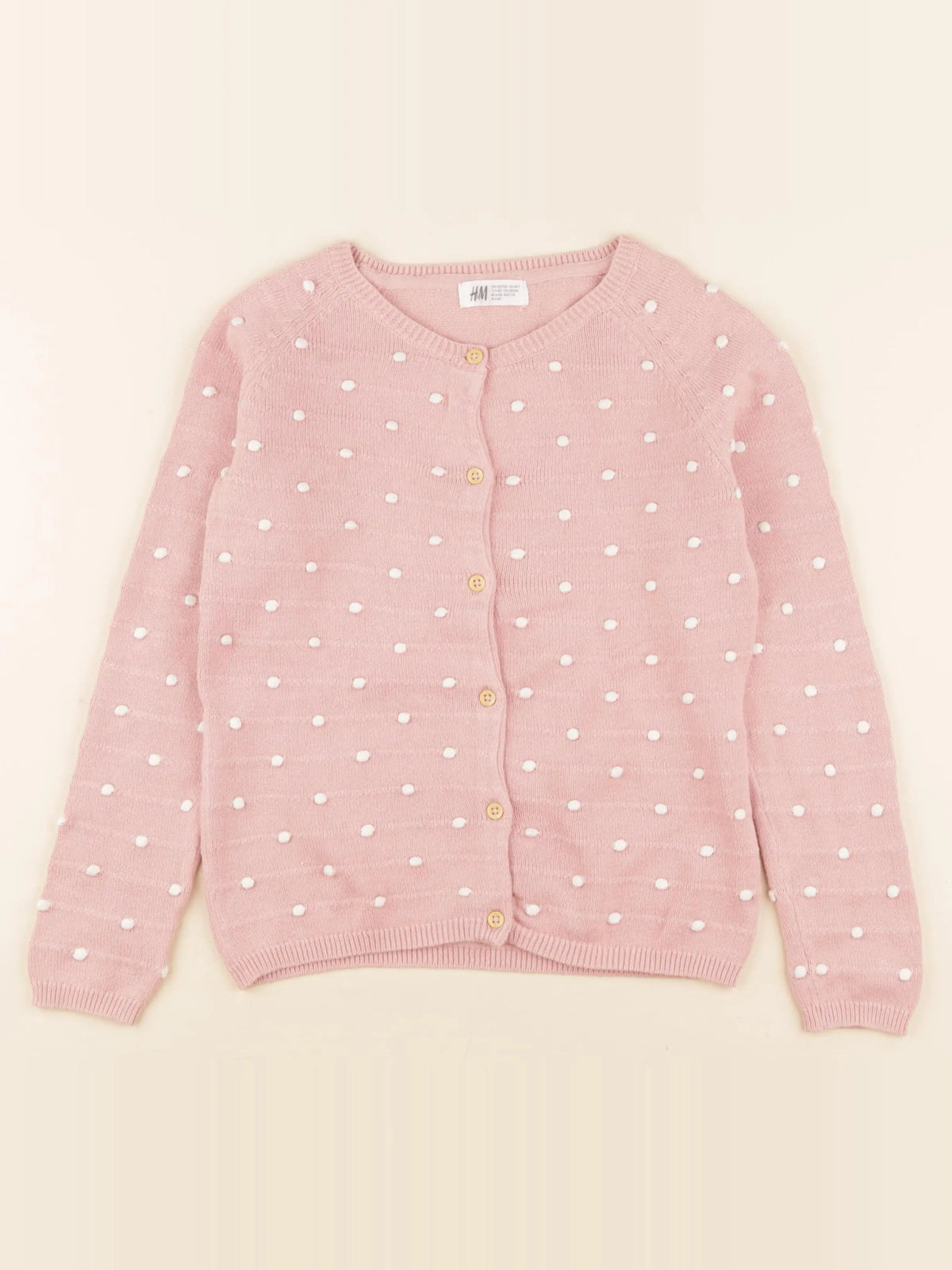 H&M - gilet rose - 6/7 ans