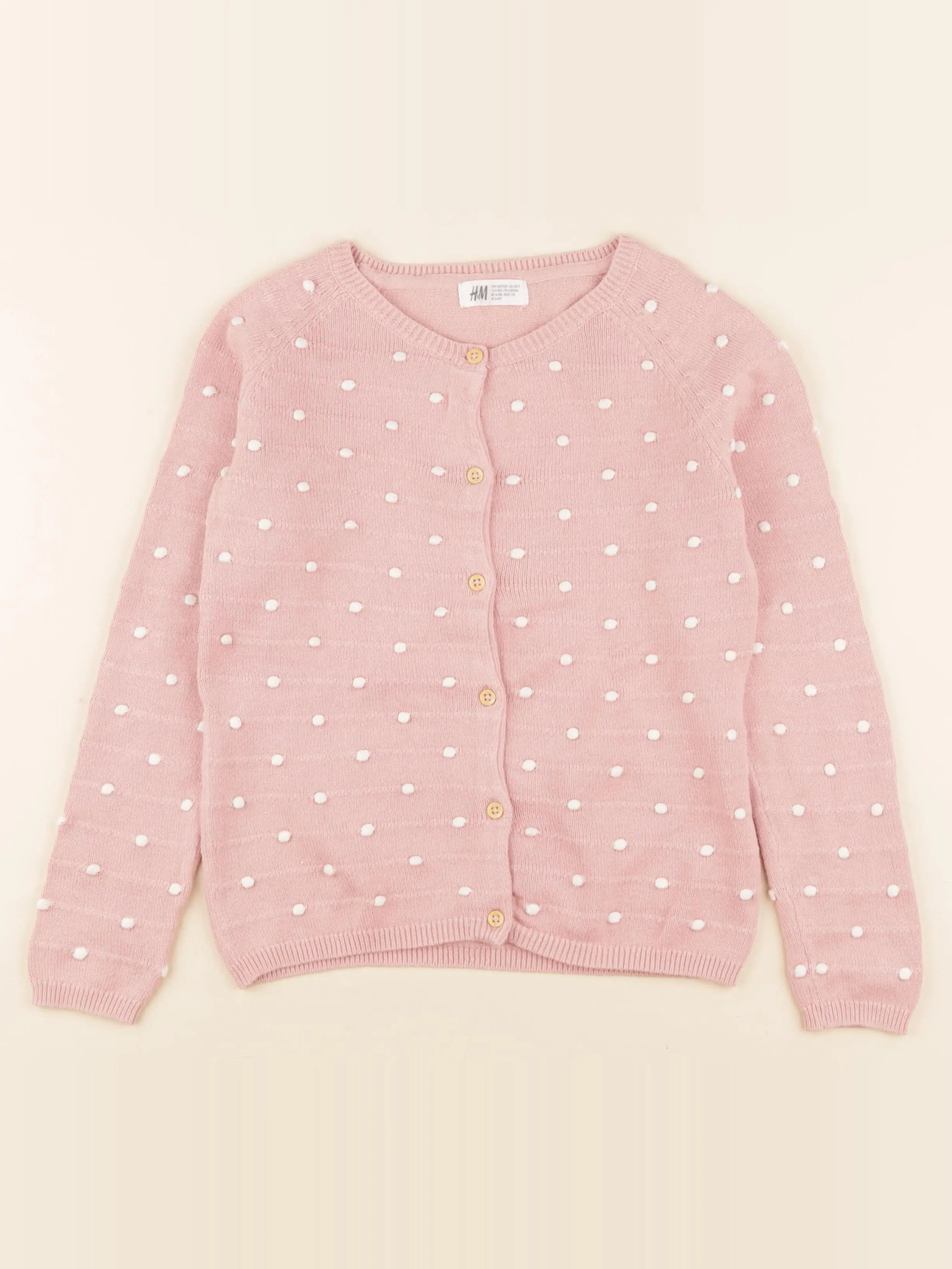 H&M - gilet rose - 6/7 ans