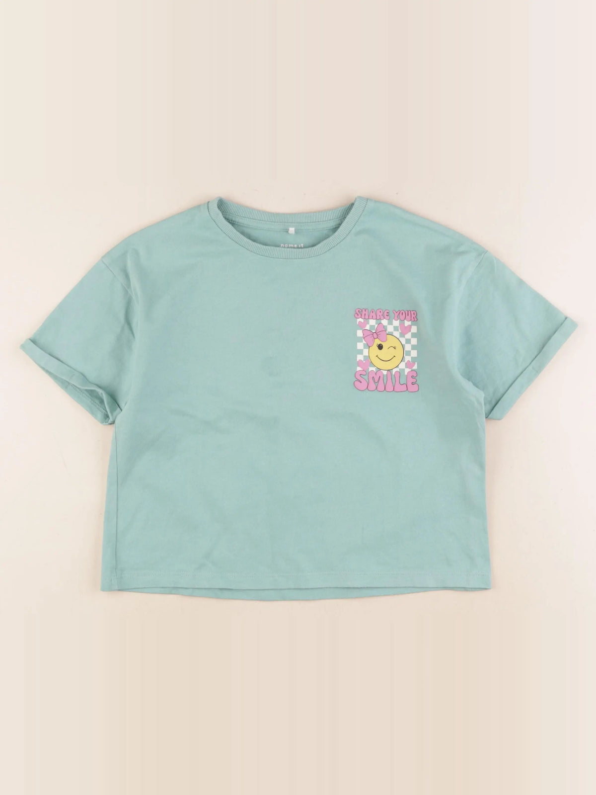 Name it - tee-shirt imprimé au dos vert - 7/8 ans