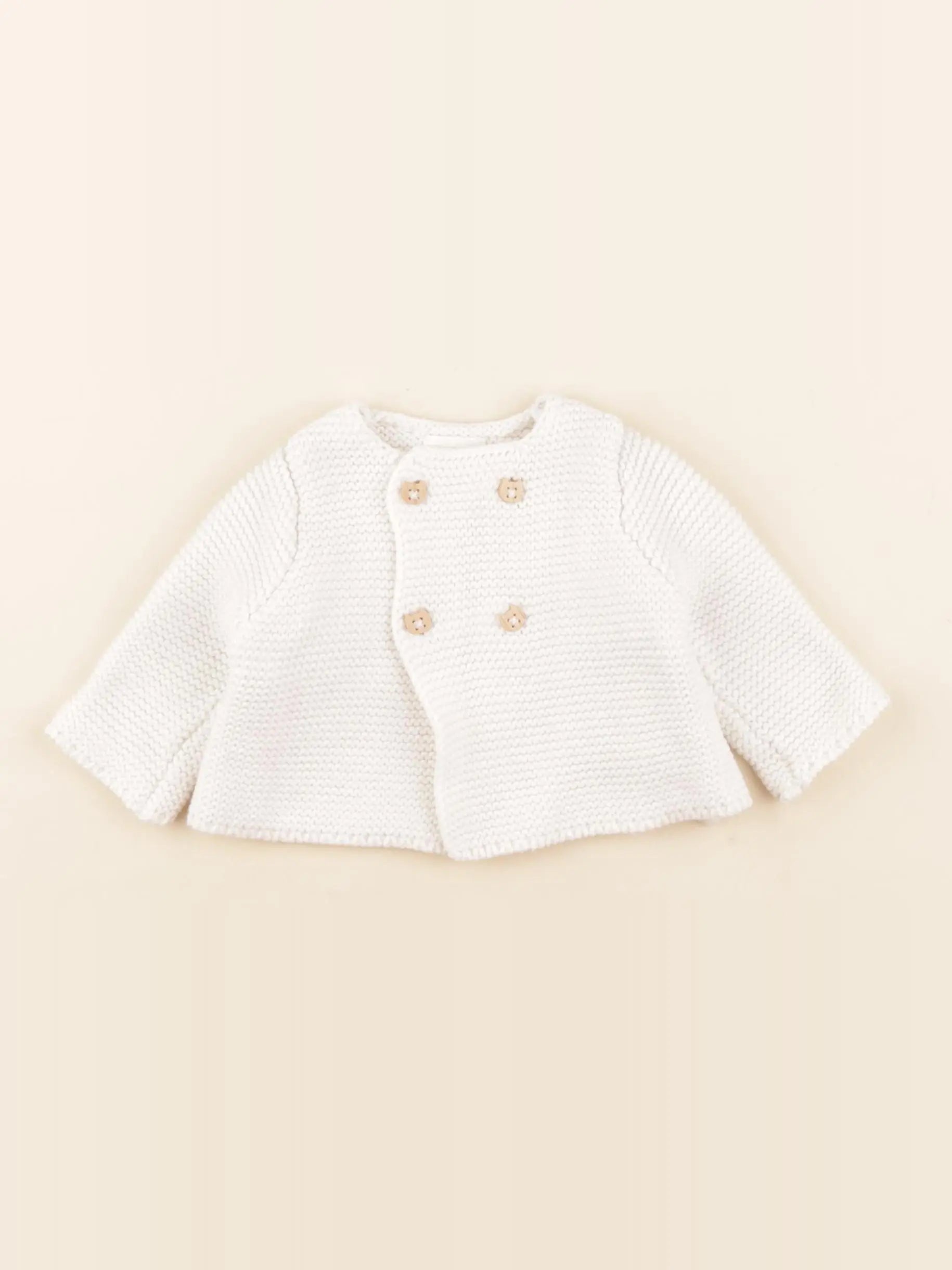 Tape à l'oeil - gilet blanc - 1 mois