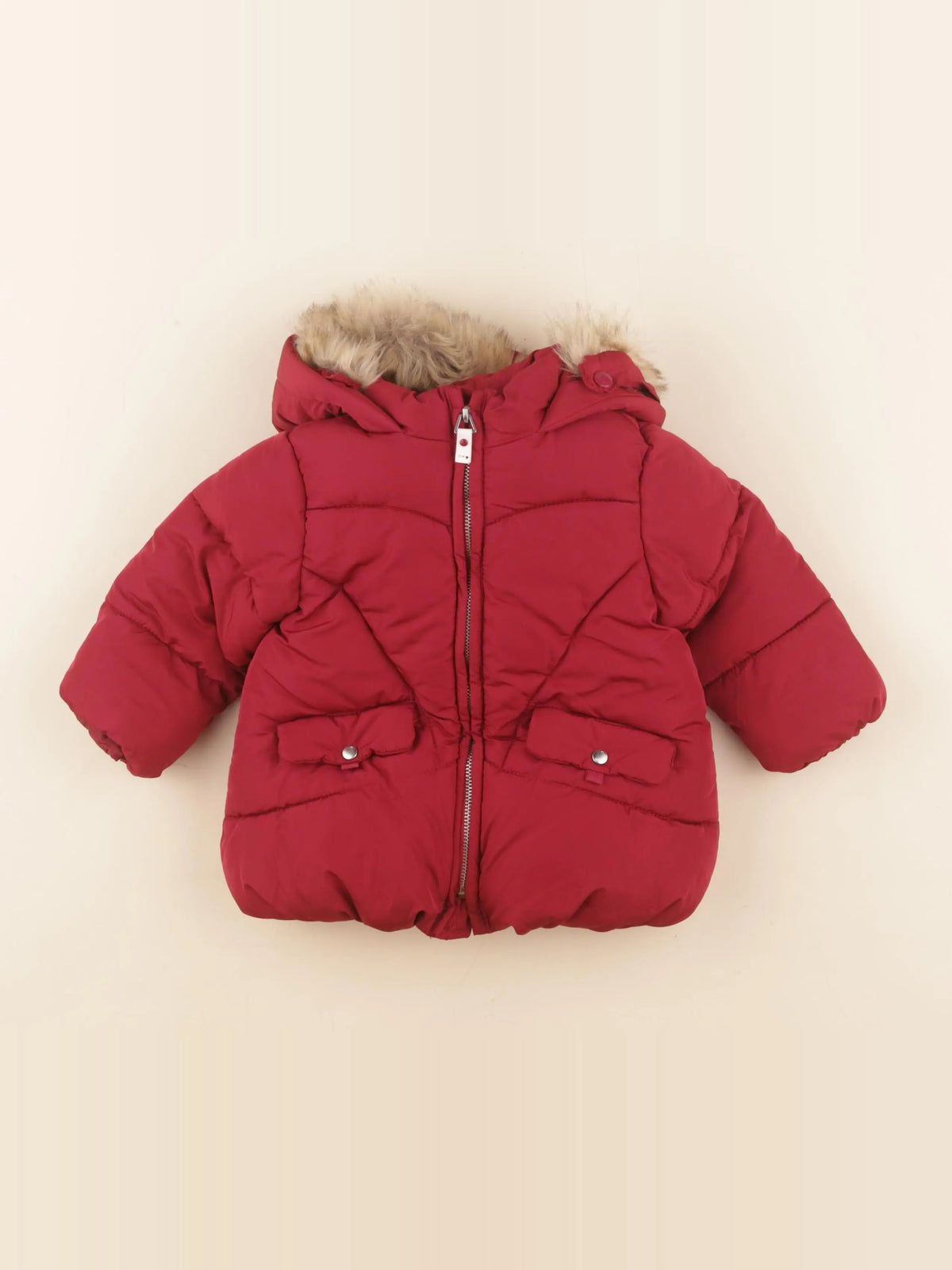 Zara - doudoune rouge - 9/12 mois
