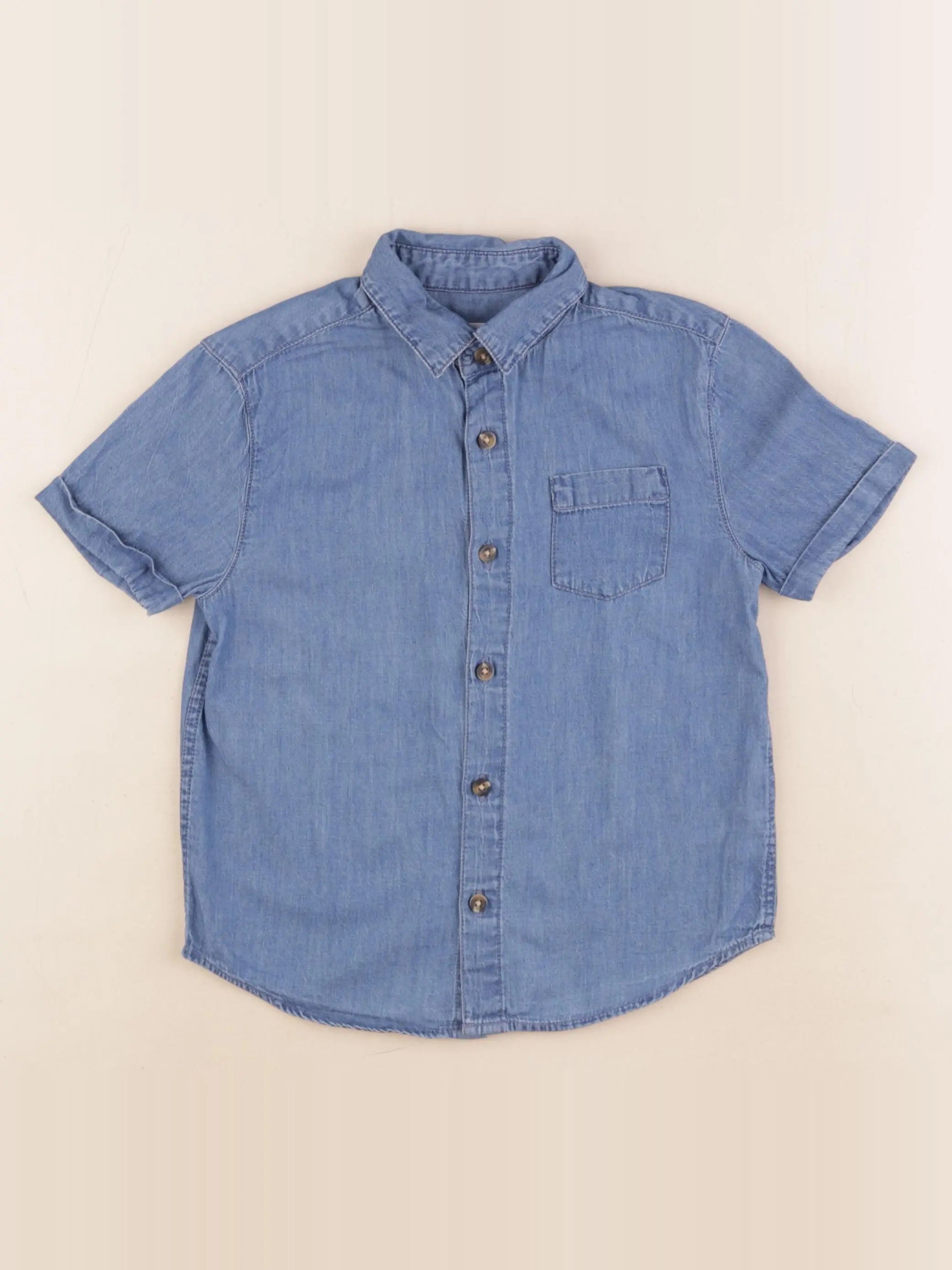 Monoprix - chemise bleu - 4 ans