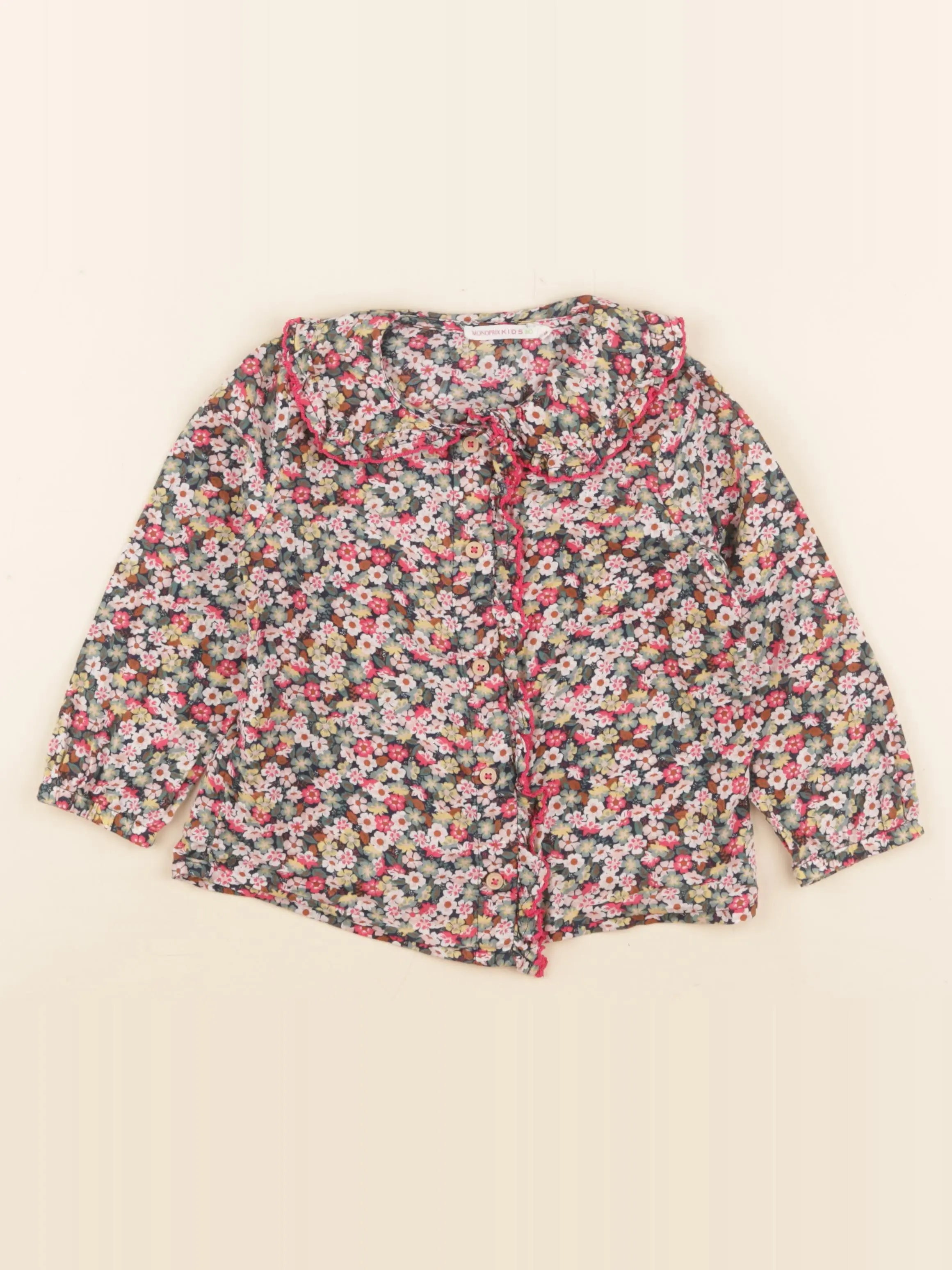 Monoprix - blouse rose - 3 ans