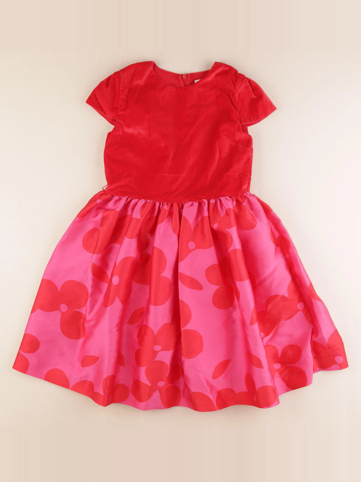 Jacadi - robe rouge, rose - 12 ans