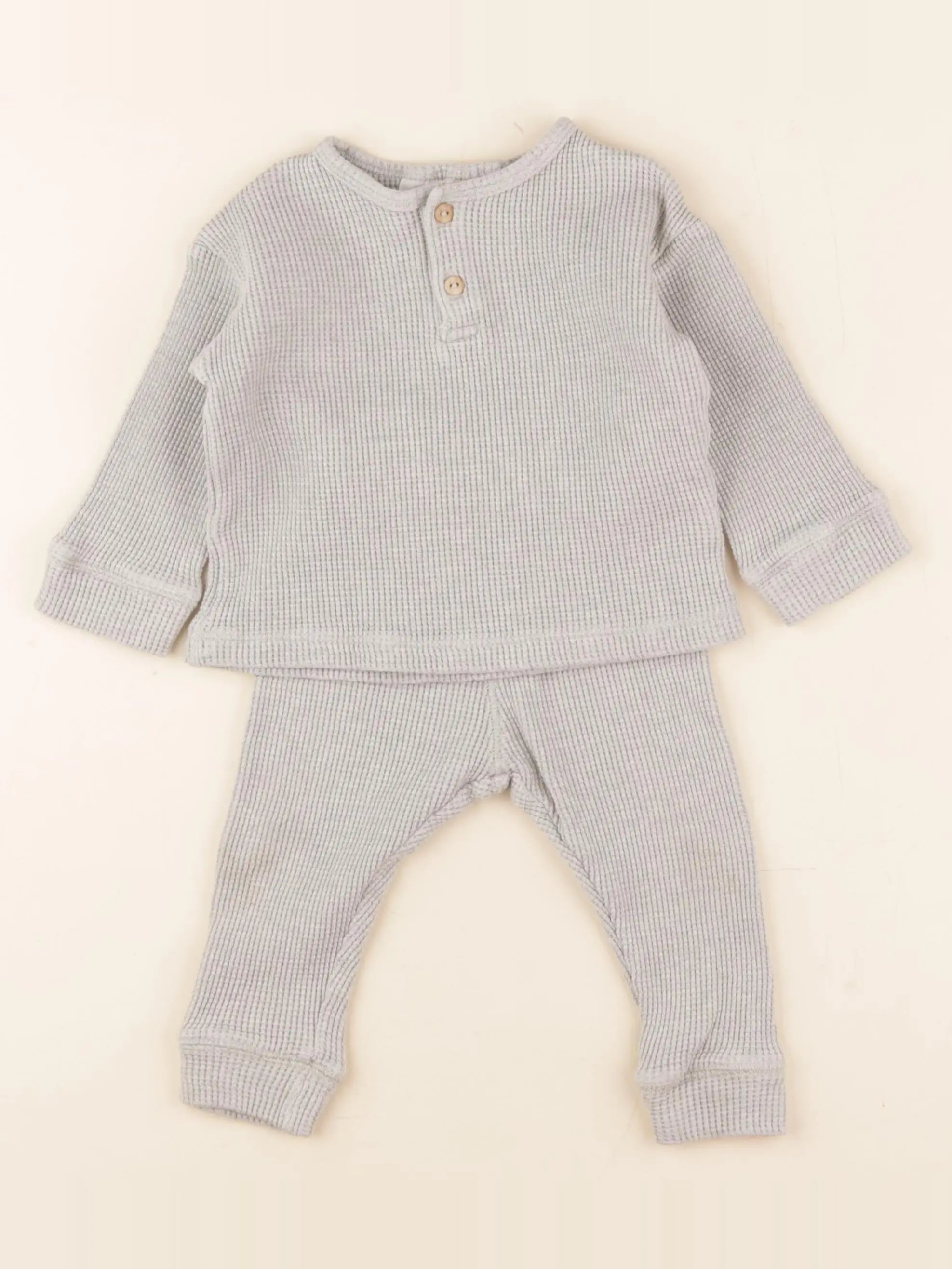 H&M - ensemble gris - 9/12 mois