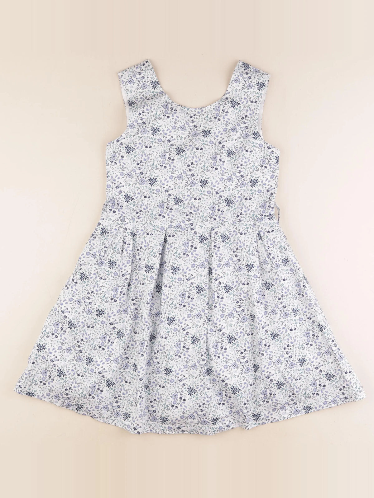 Vertbaudet - robe blanc, bleu - 10 ans