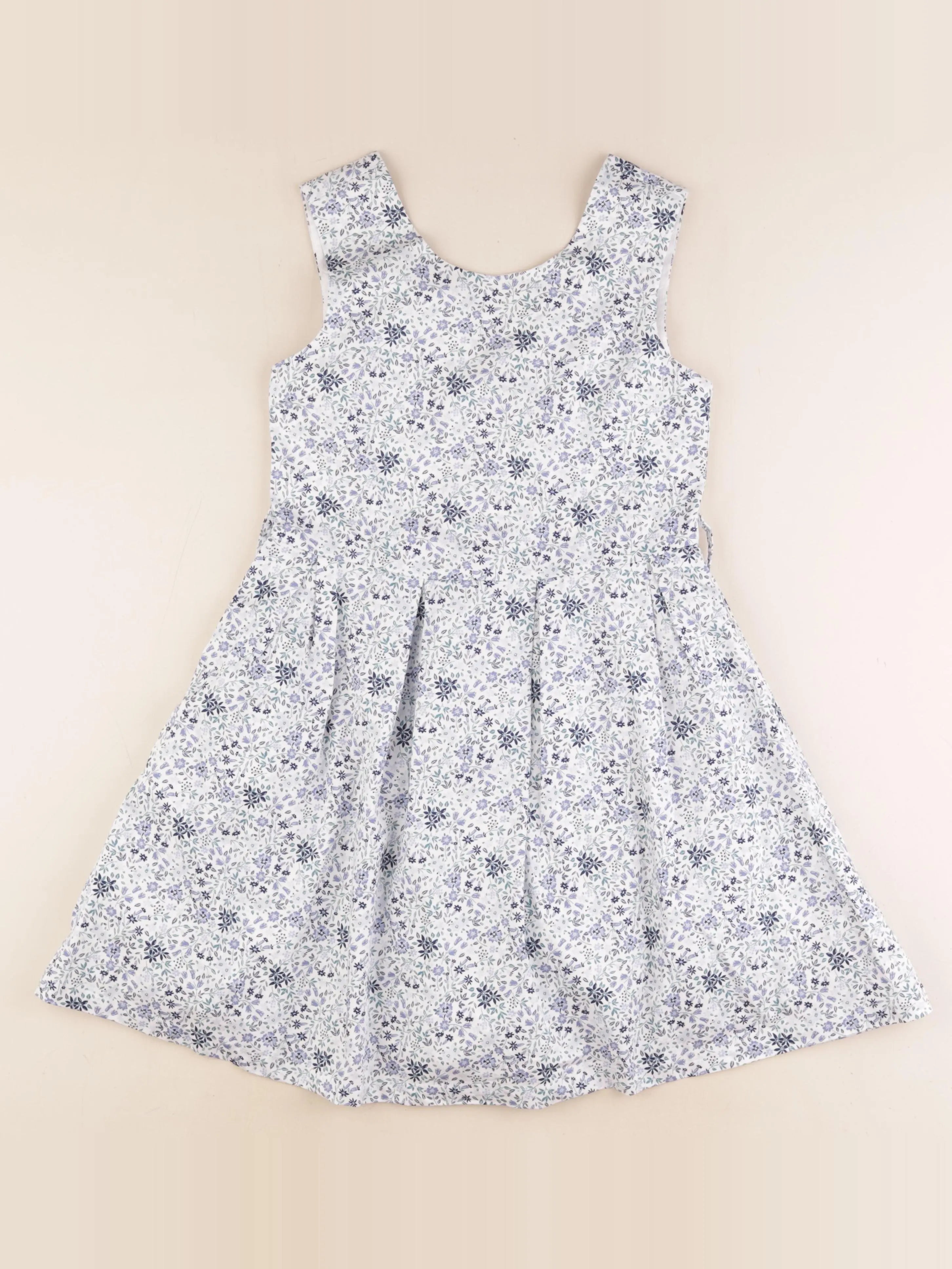 Vertbaudet - robe blanc, bleu - 10 ans