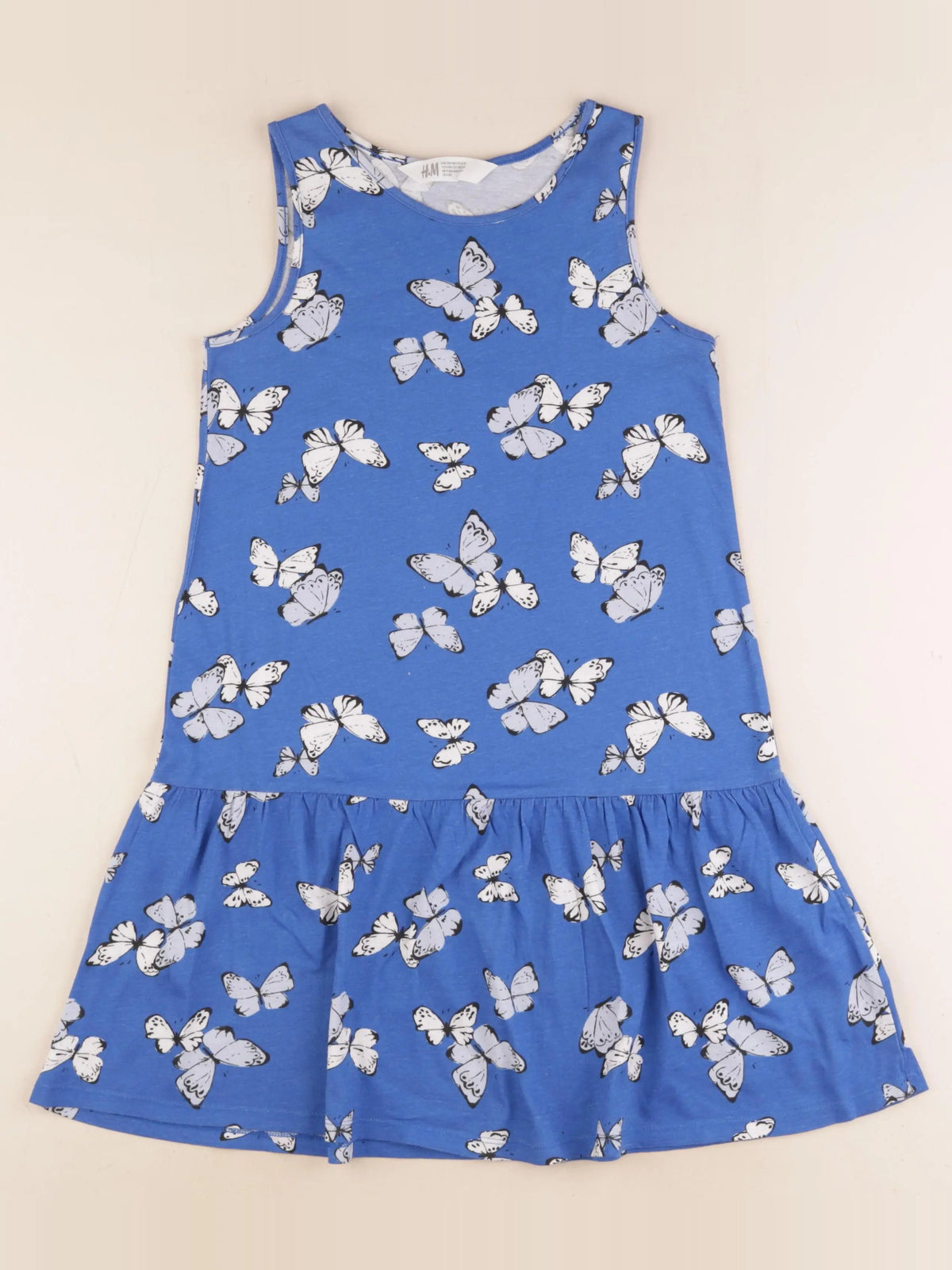 H&M - robe bleu - 8/10 ans