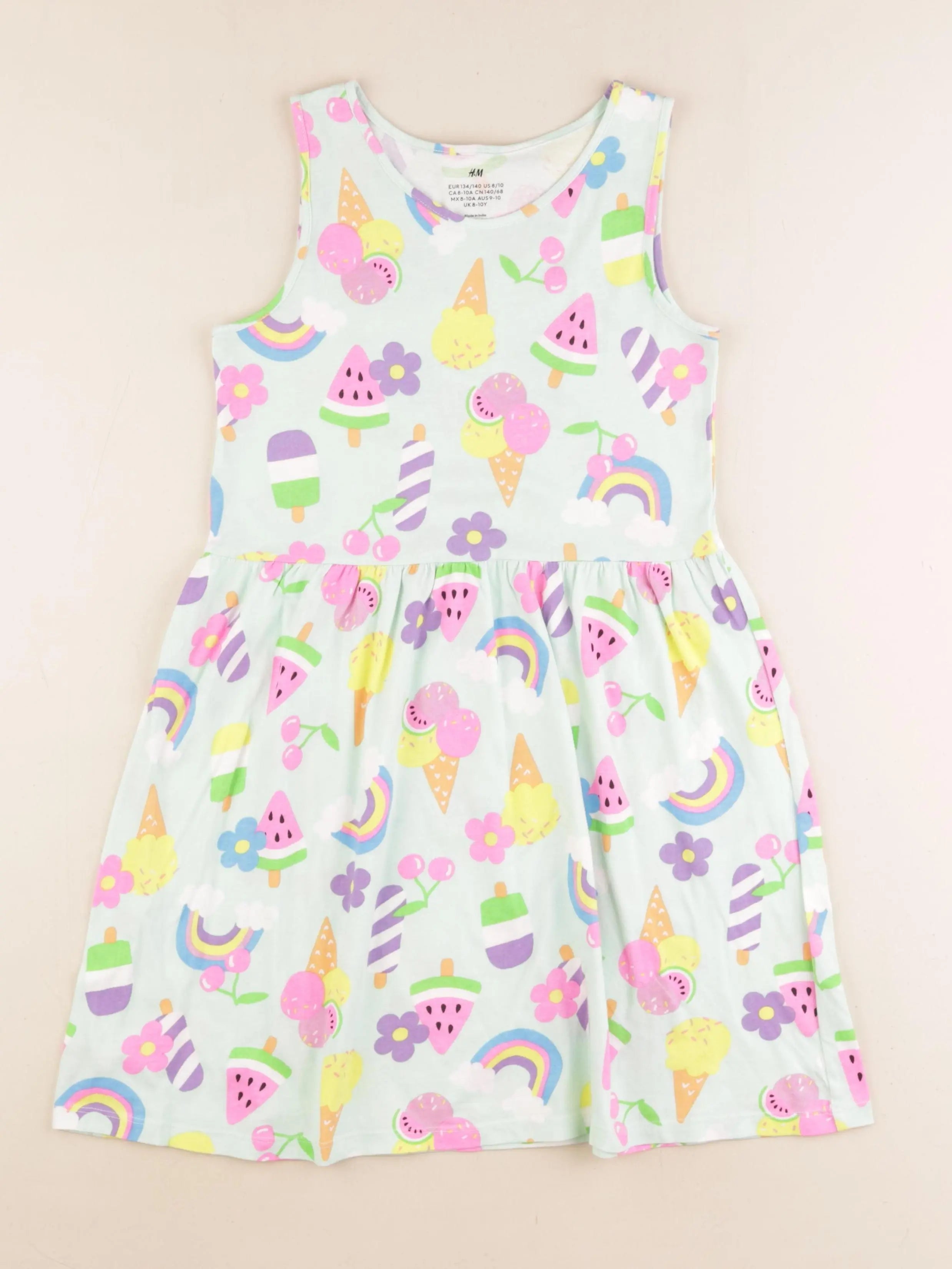 H&M - robe multicolore - 8/10 ans