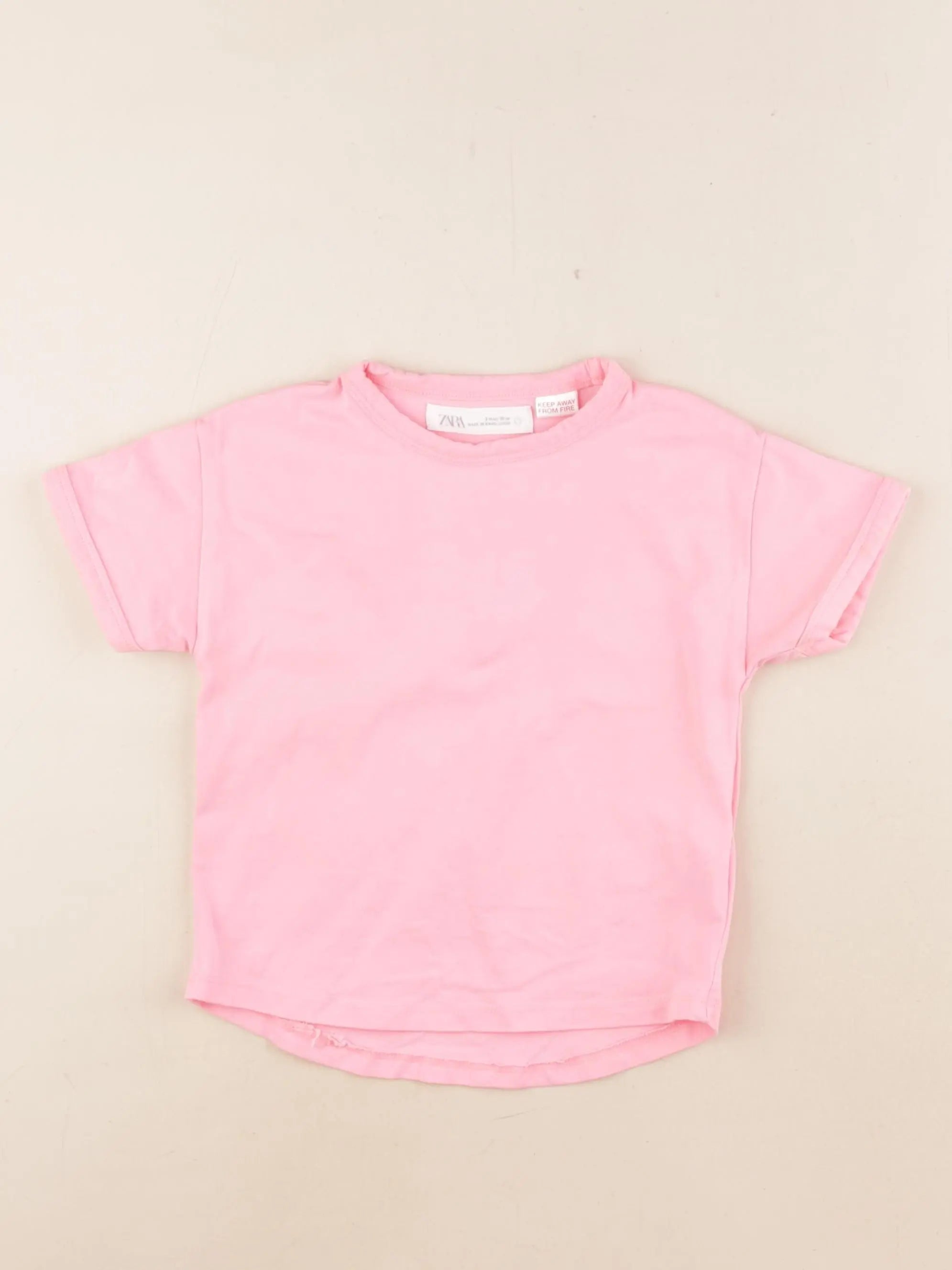Zara - tee-shirt rose - 3 ans