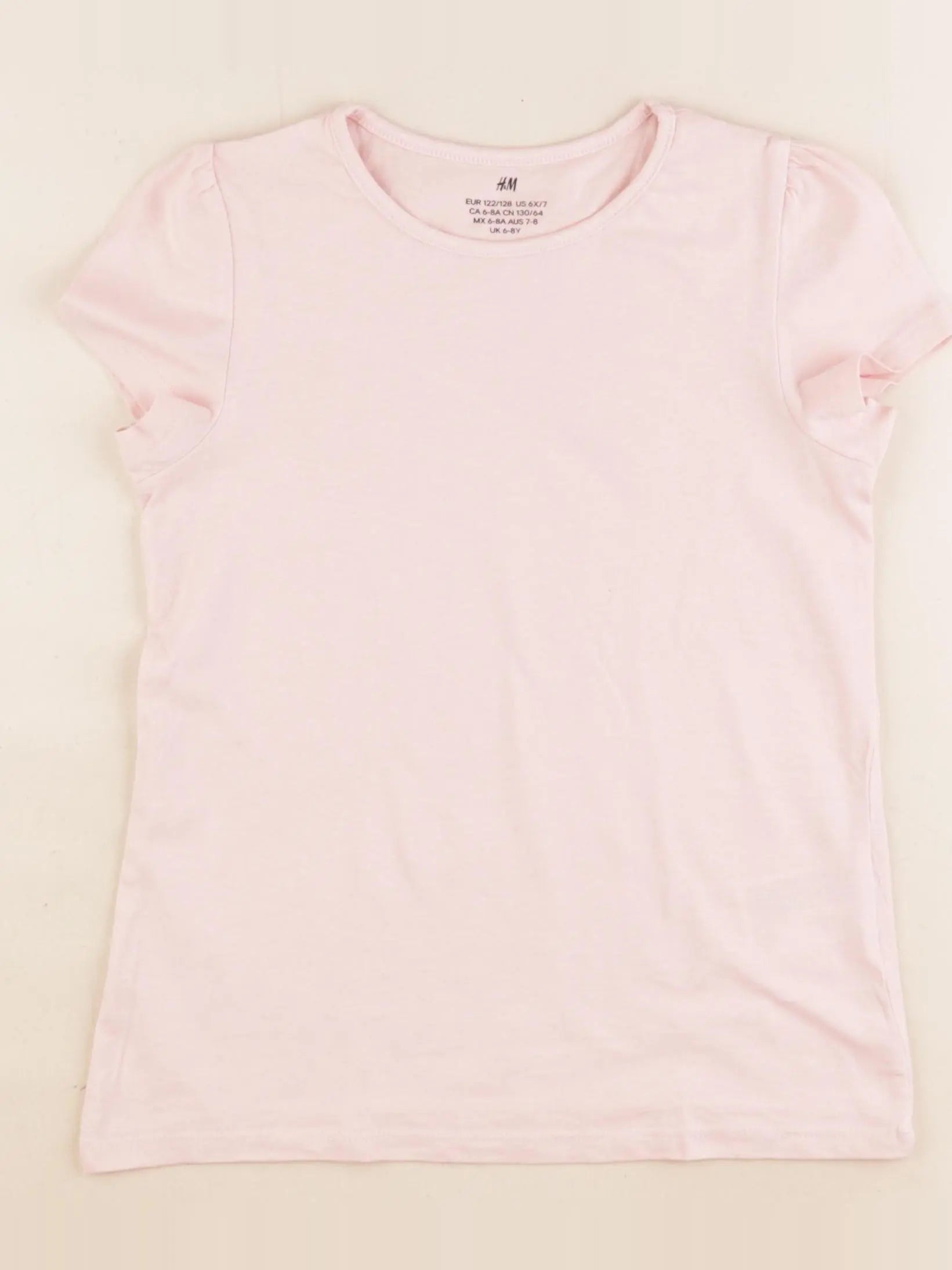 H&M - tee-shirt rose - 6/8 ans