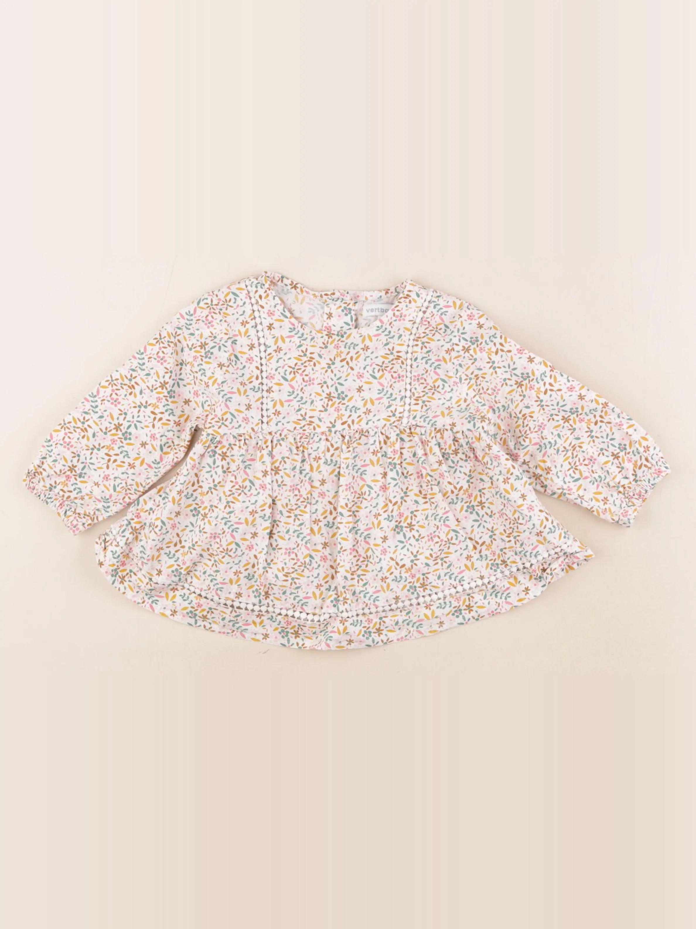 Vertbaudet - blouse multicolore - 12 mois