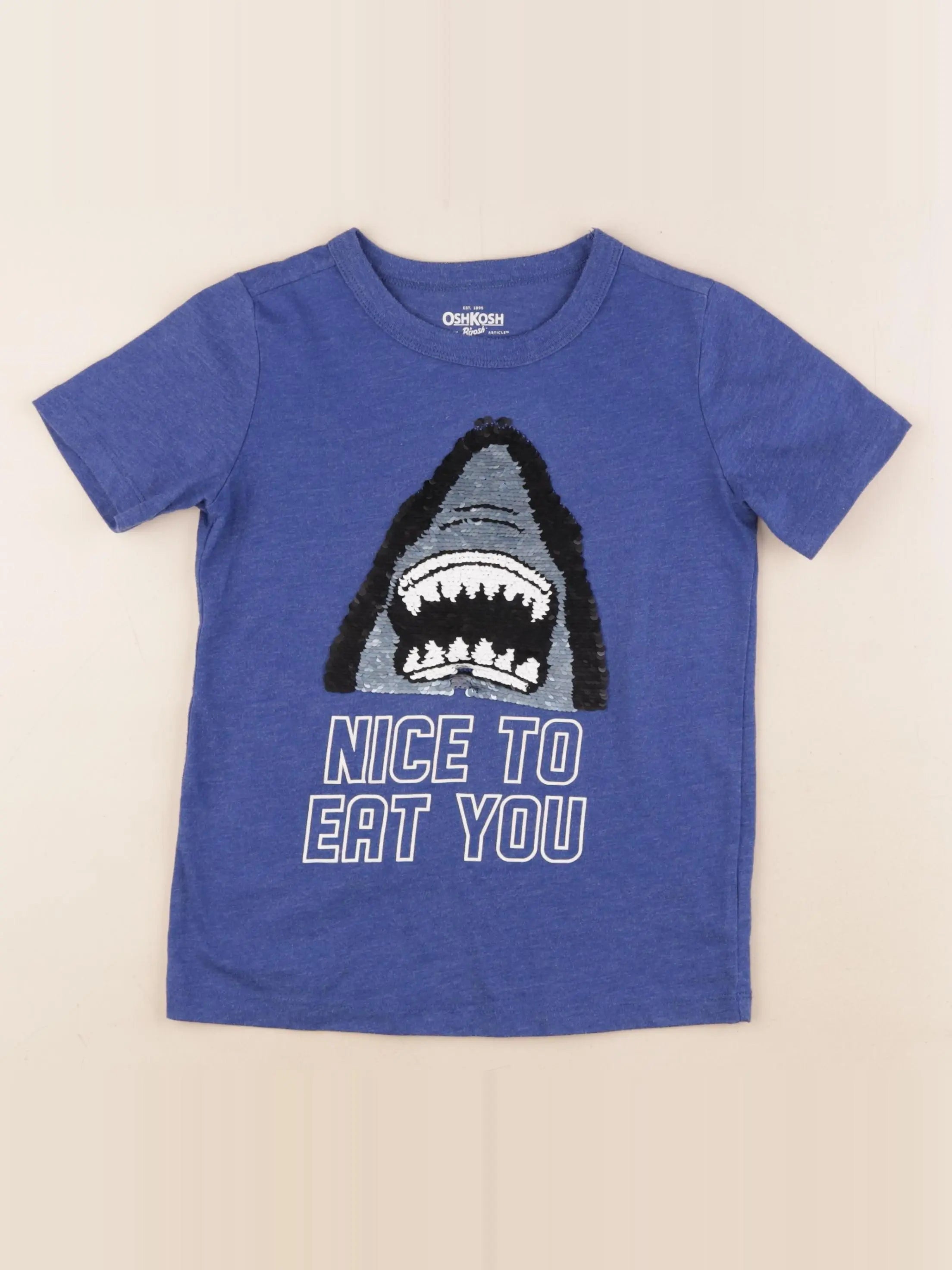 Oshkosh - tee-shirt bleu - 7 ans