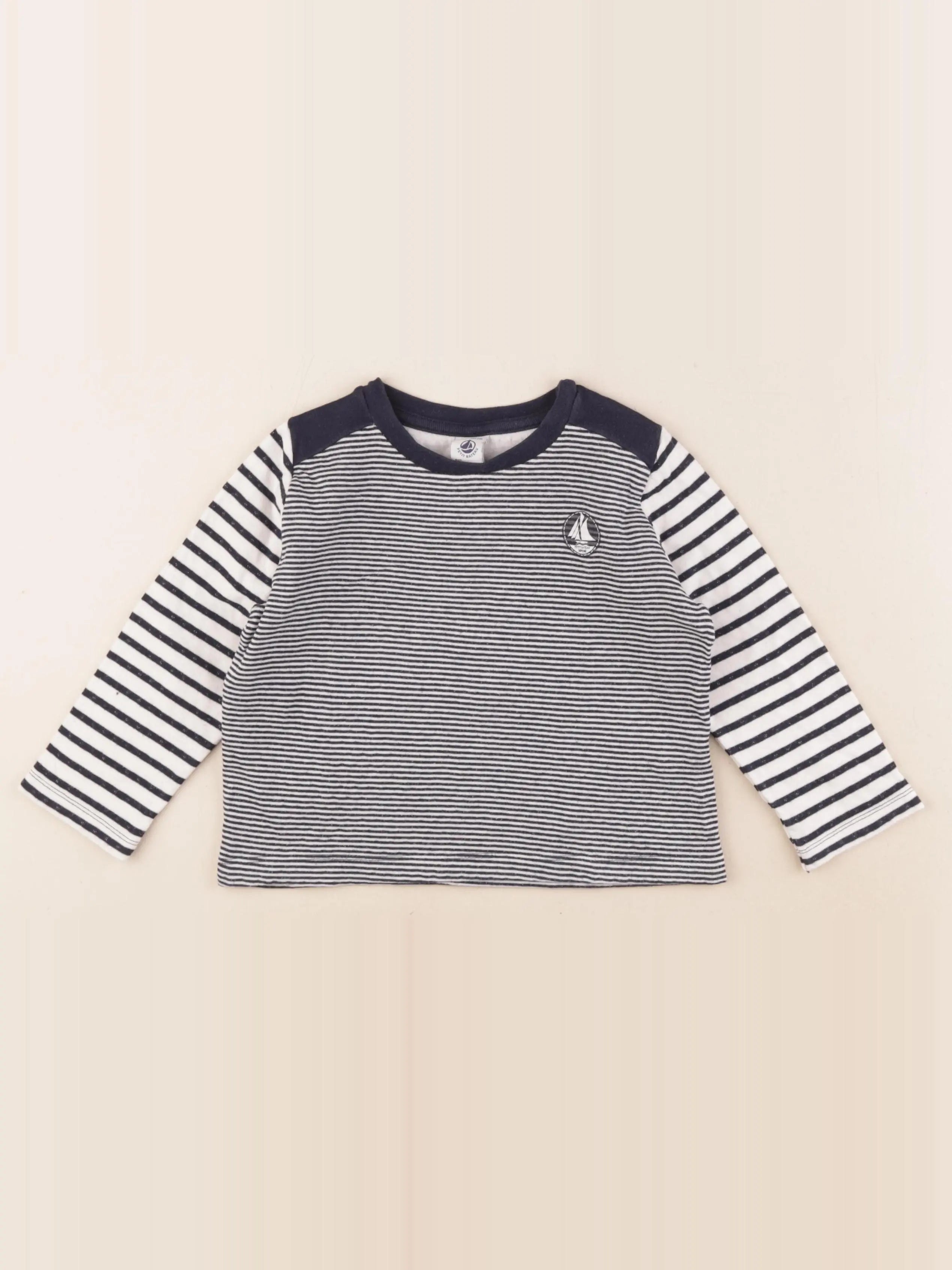 Petit Bateau - tee-shirt bleu - 4 ans