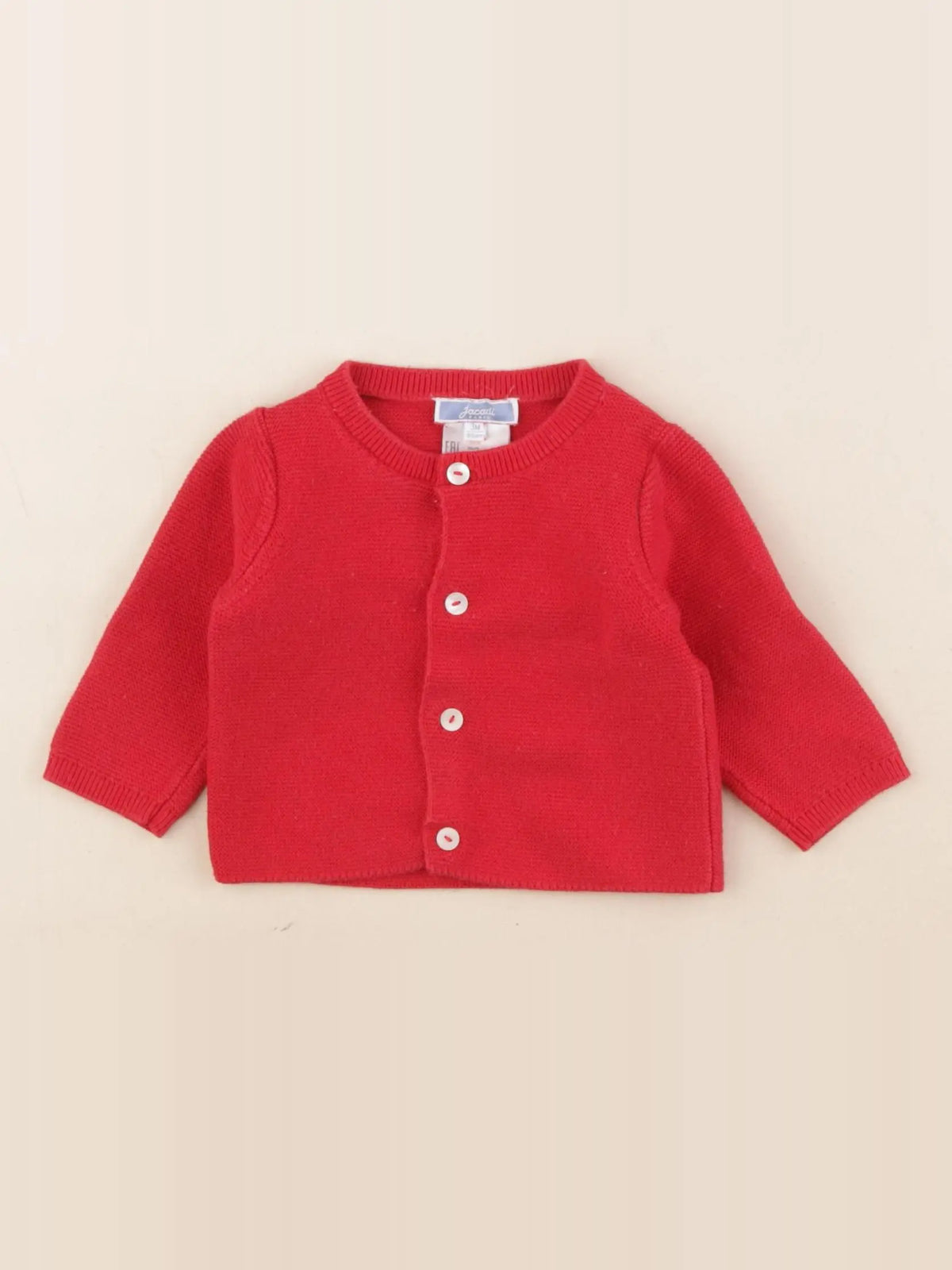 Jacadi - gilet rouge - 3 mois