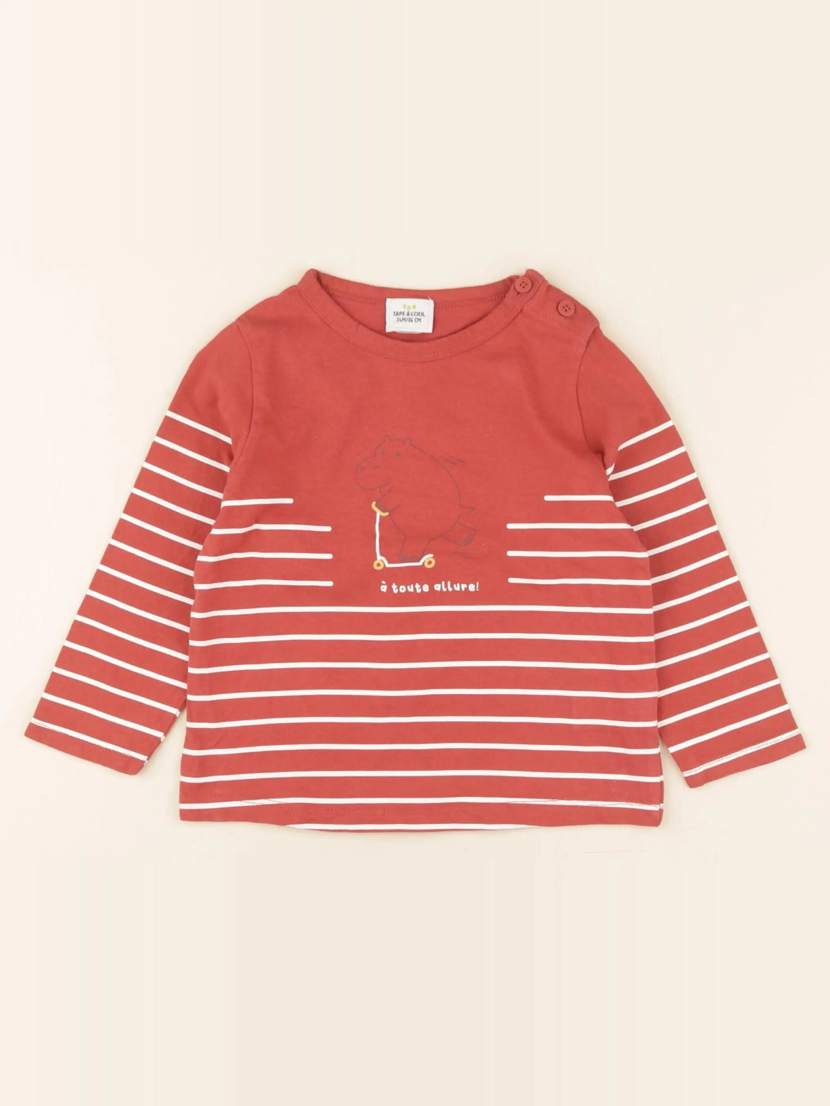 Tape à l'oeil - tee-shirt rouge - 24 mois