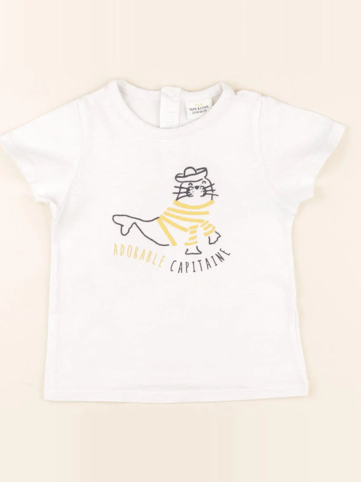Tape à l'oeil - tee-shirt blanc - 24 mois