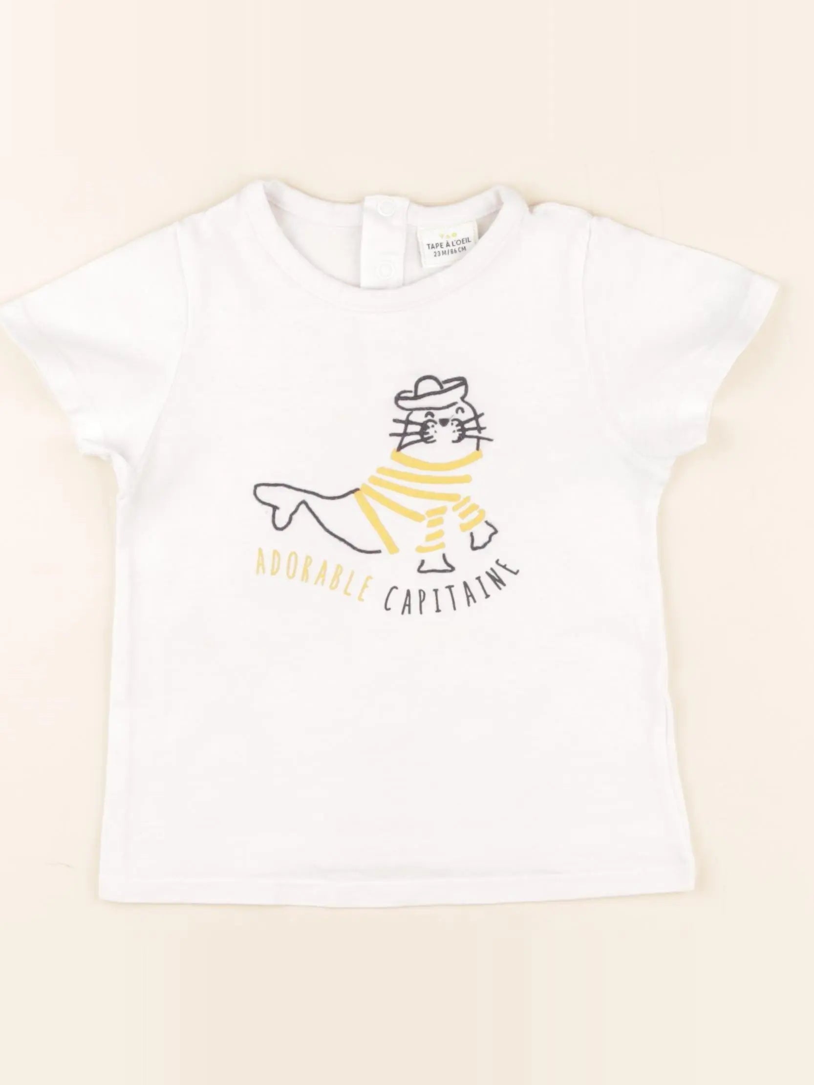 Tape à l'oeil - tee-shirt blanc - 24 mois