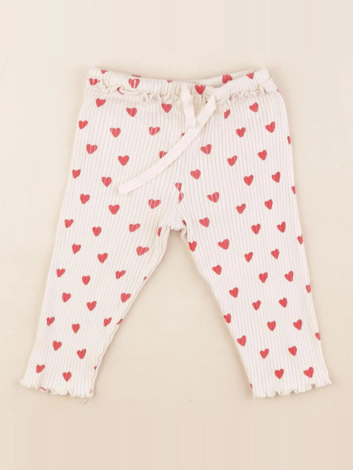 Boutchou - legging beige, rouge - 9 mois