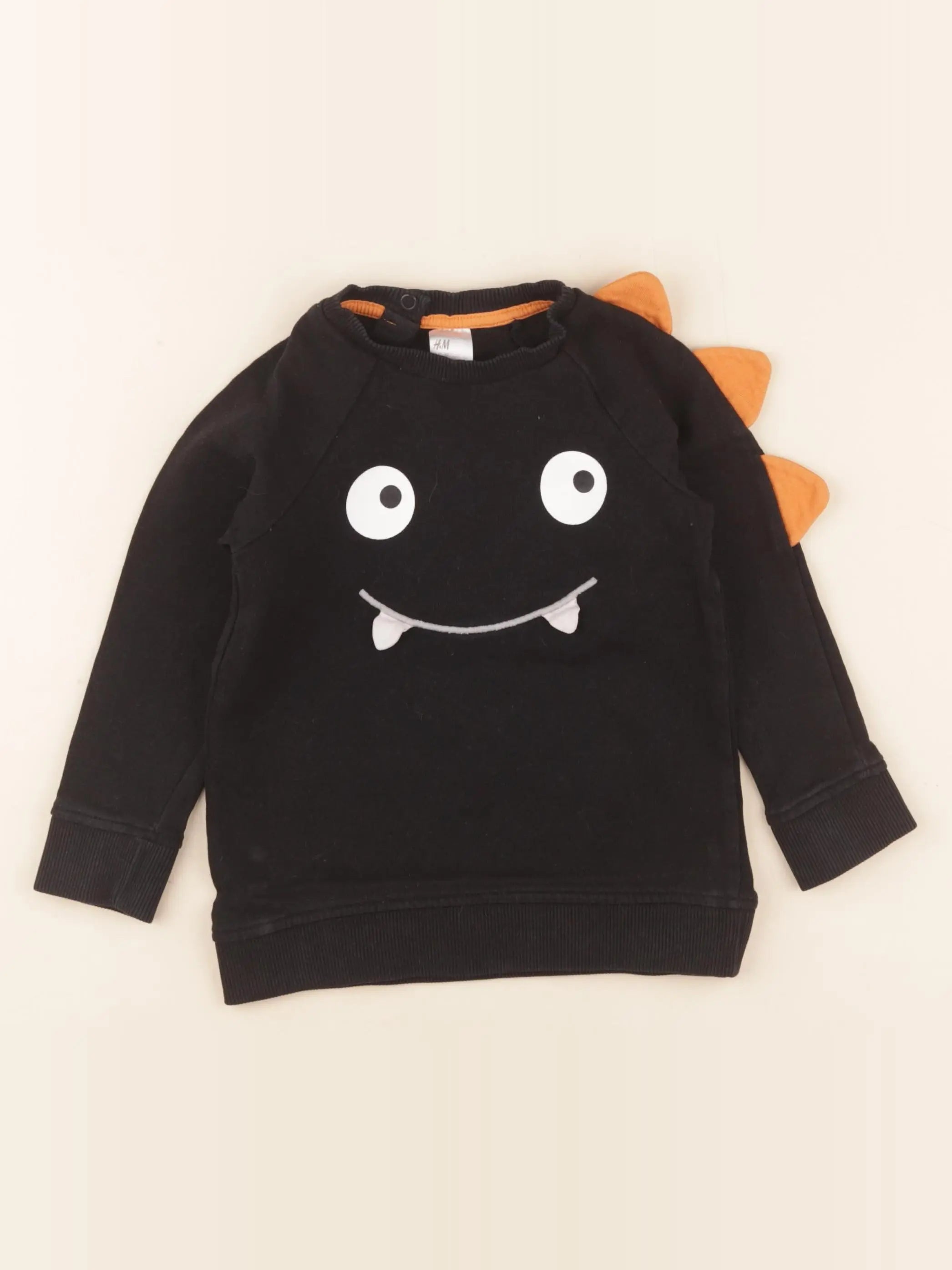 H&M - sweat noir - 18/24 mois