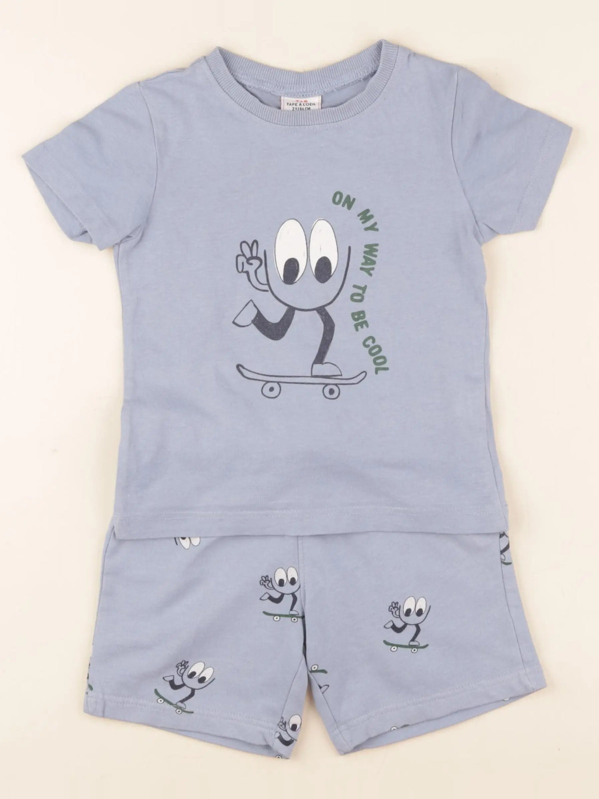 Tape à l'oeil - pyjama coton bleu - 2 ans