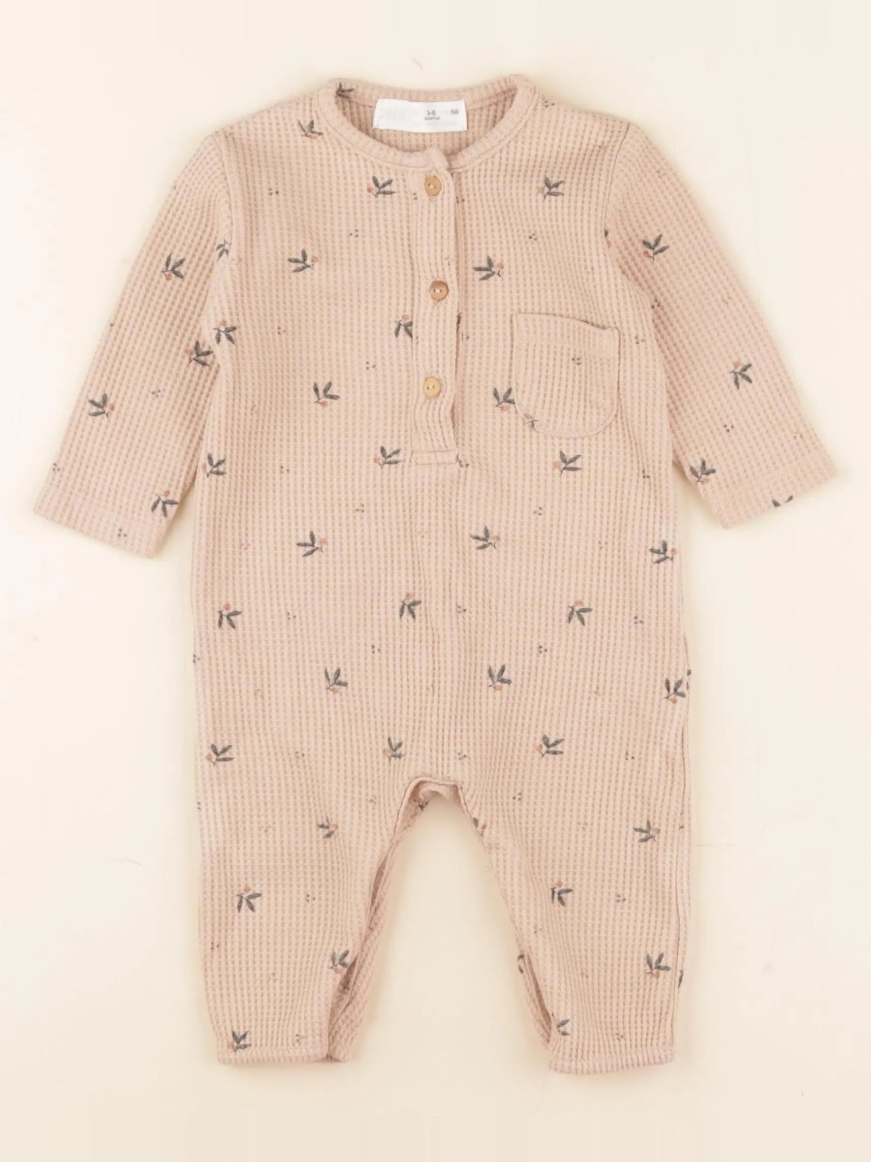 Zara - combinaison marron - 3/6 mois