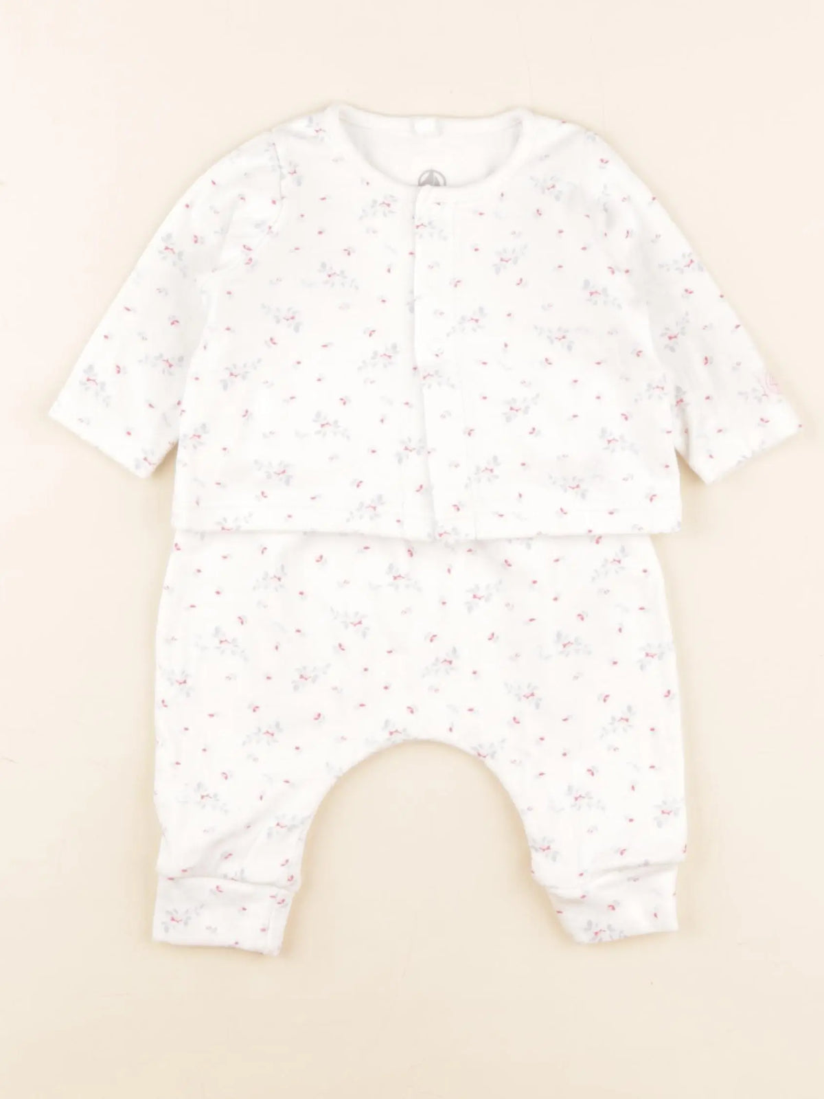 Petit Bateau - ensemble blanc - 3 mois