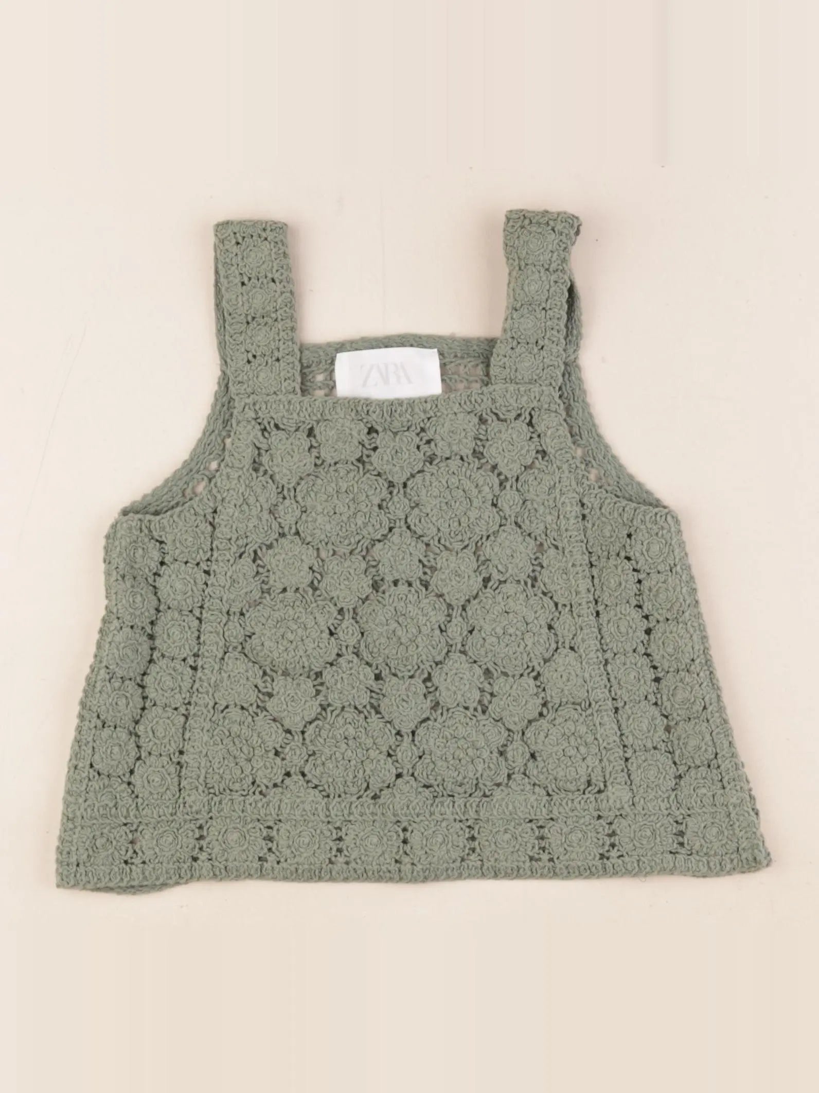 Zara - blouse vert - 8/9 ans