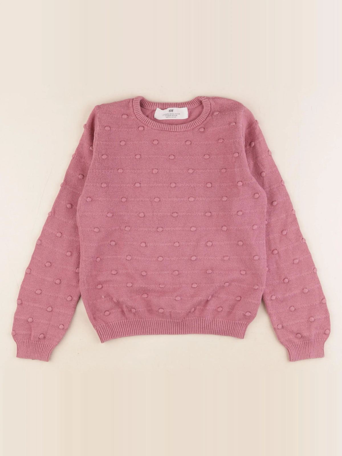 H&M - pull rose - 4/6 ans