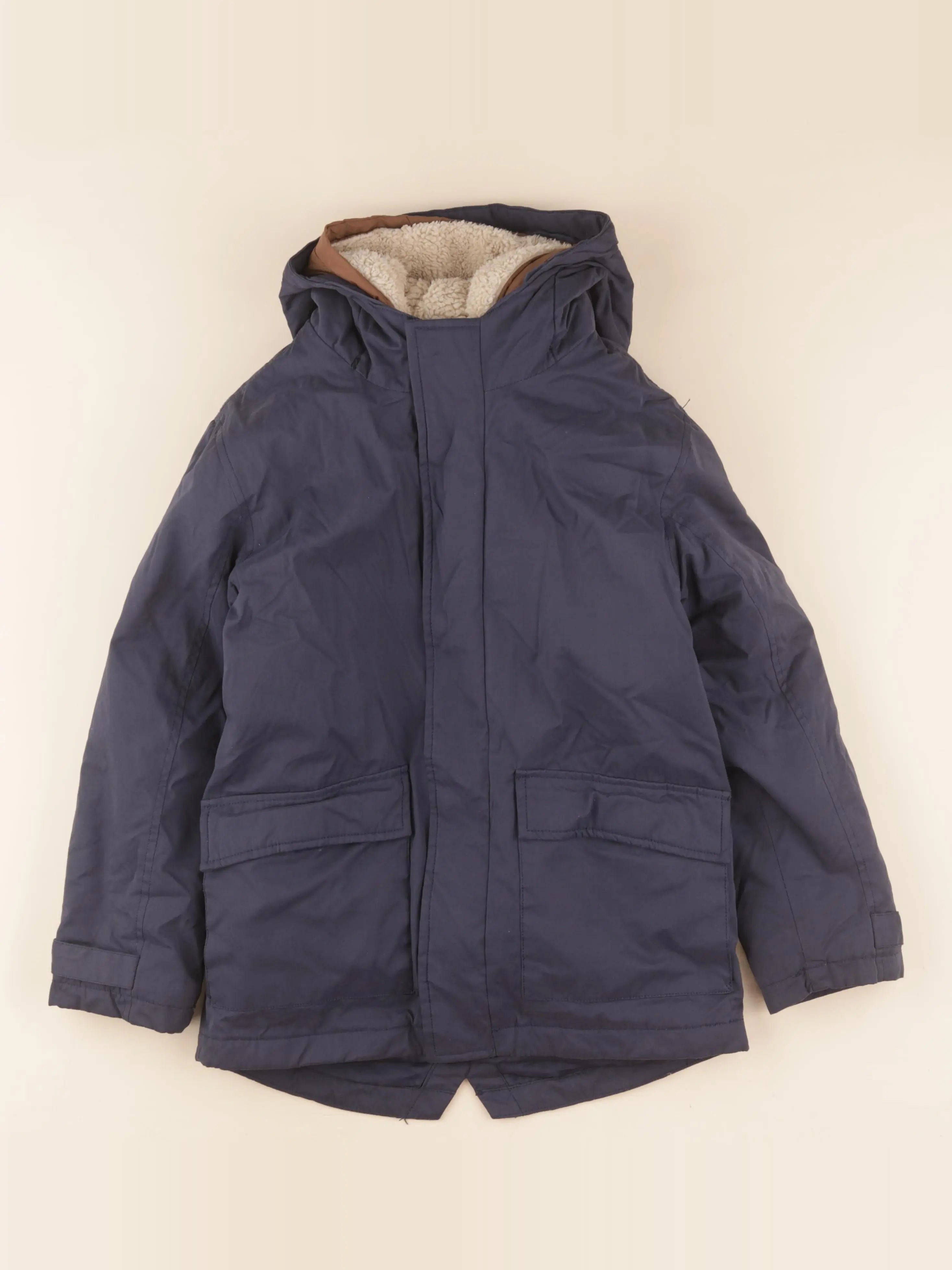 Vertbaudet - manteau doublure amovible bleu - 9 ans