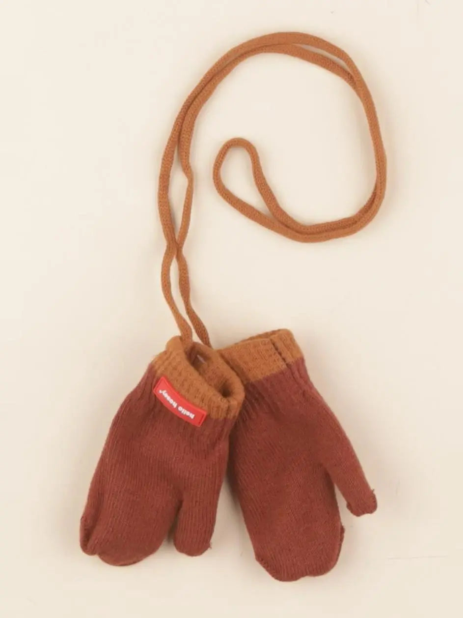 Hello Hossy - moufles marron - 6/12 mois