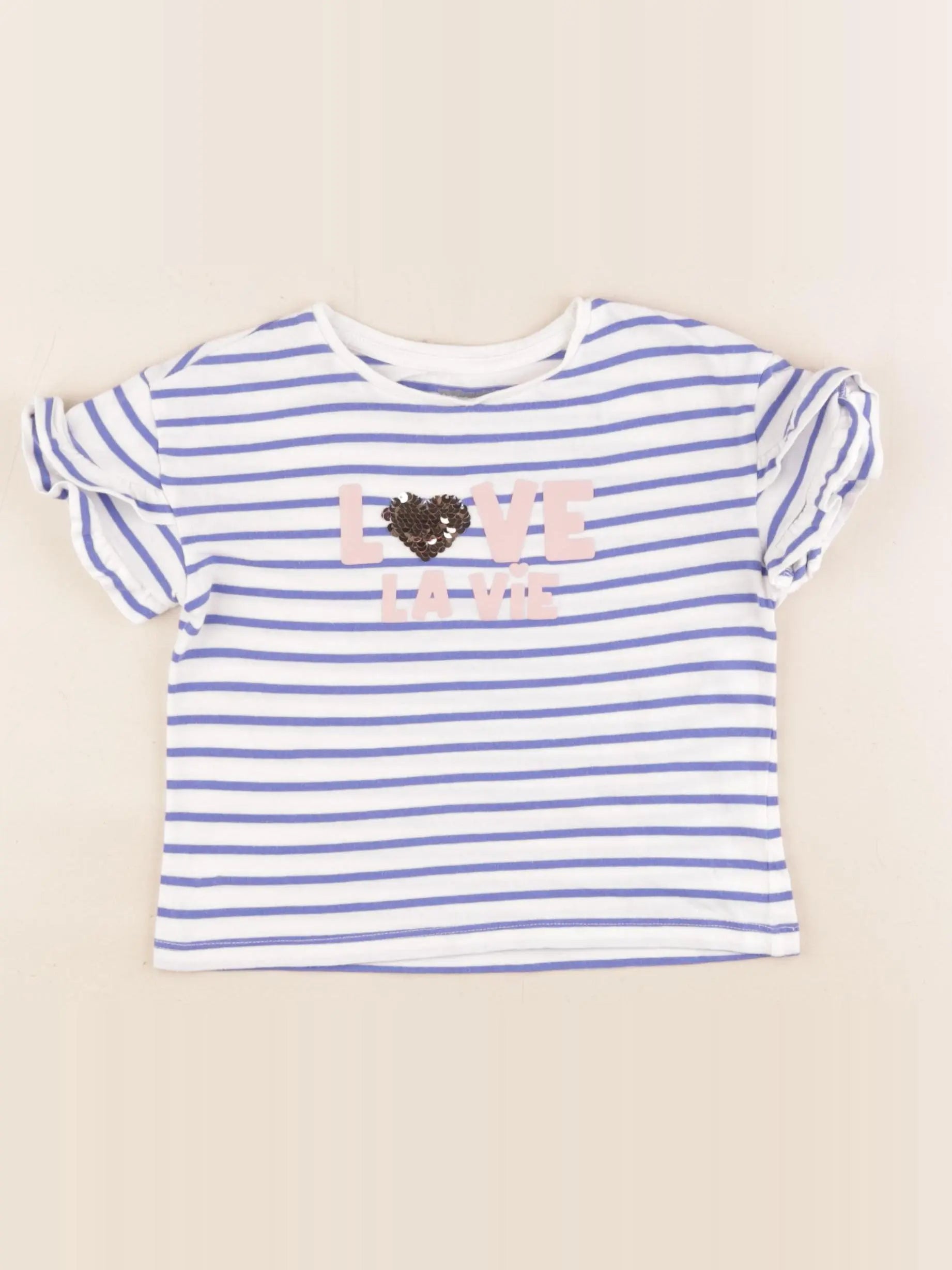 Vertbaudet - tee-shirt bleu - 2 ans